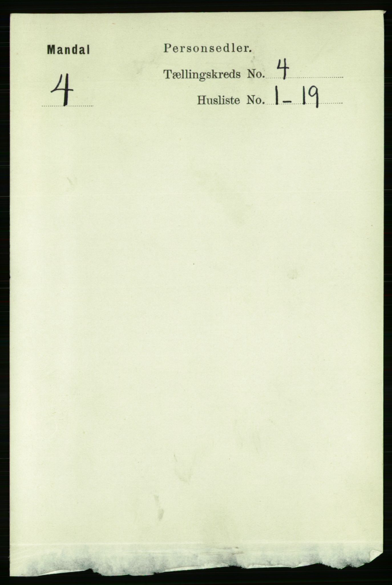 RA, Folketelling 1891 for 1002 Mandal ladested, 1891, s. 1786