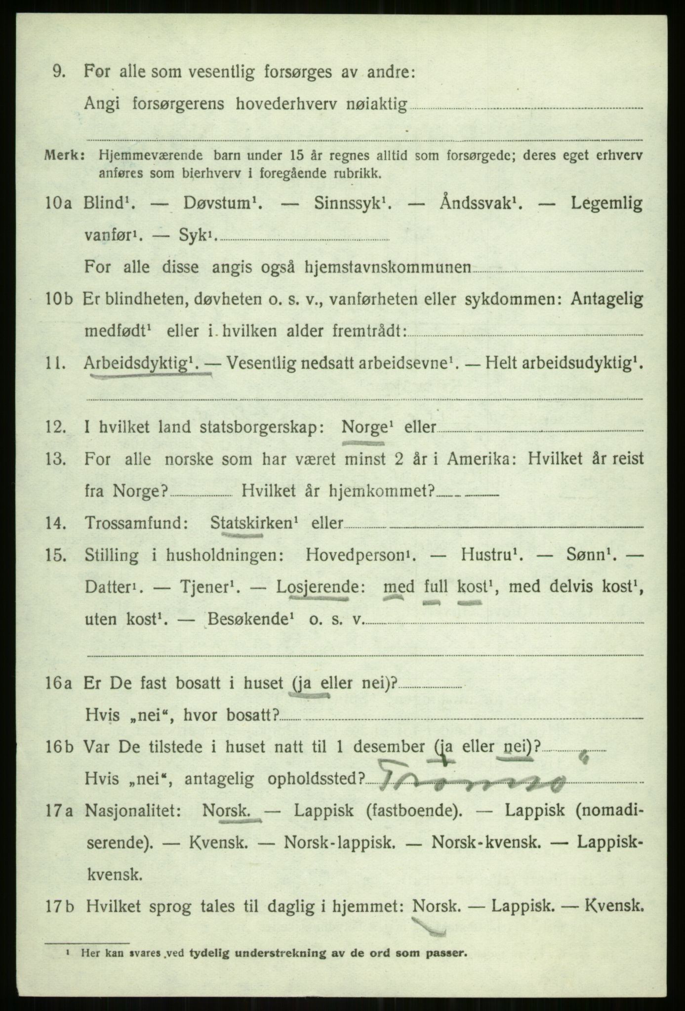 SATØ, Folketelling 1920 for 1933 Balsfjord herred, 1920, s. 4485