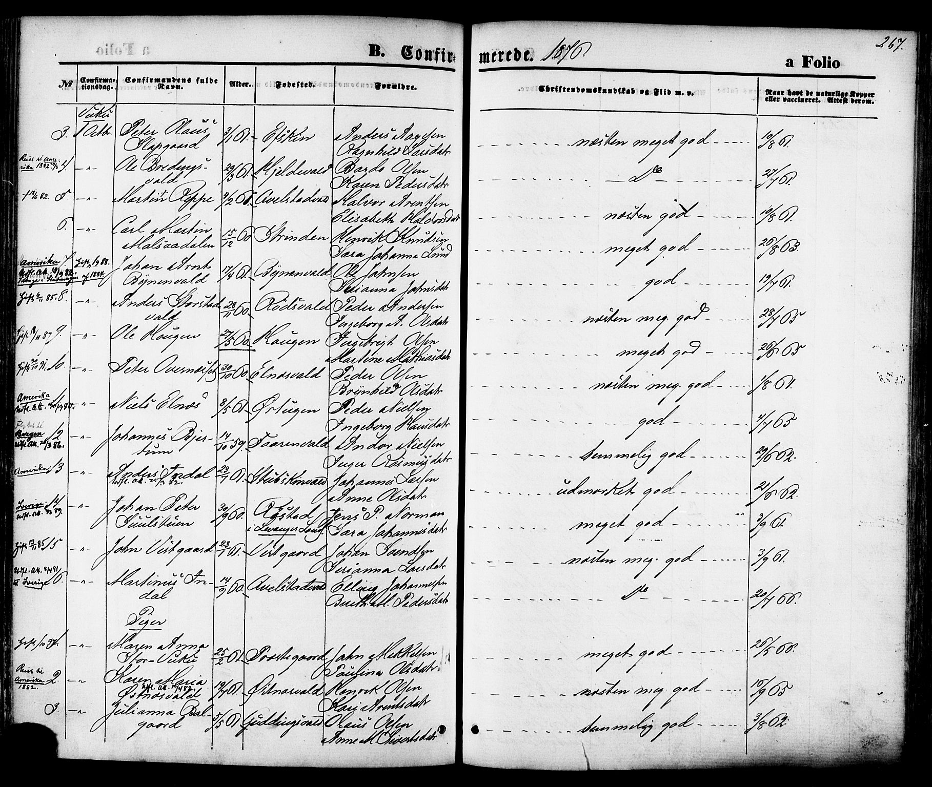 Ministerialprotokoller, klokkerbøker og fødselsregistre - Nord-Trøndelag, SAT/A-1458/723/L0242: Ministerialbok nr. 723A11, 1870-1880, s. 267