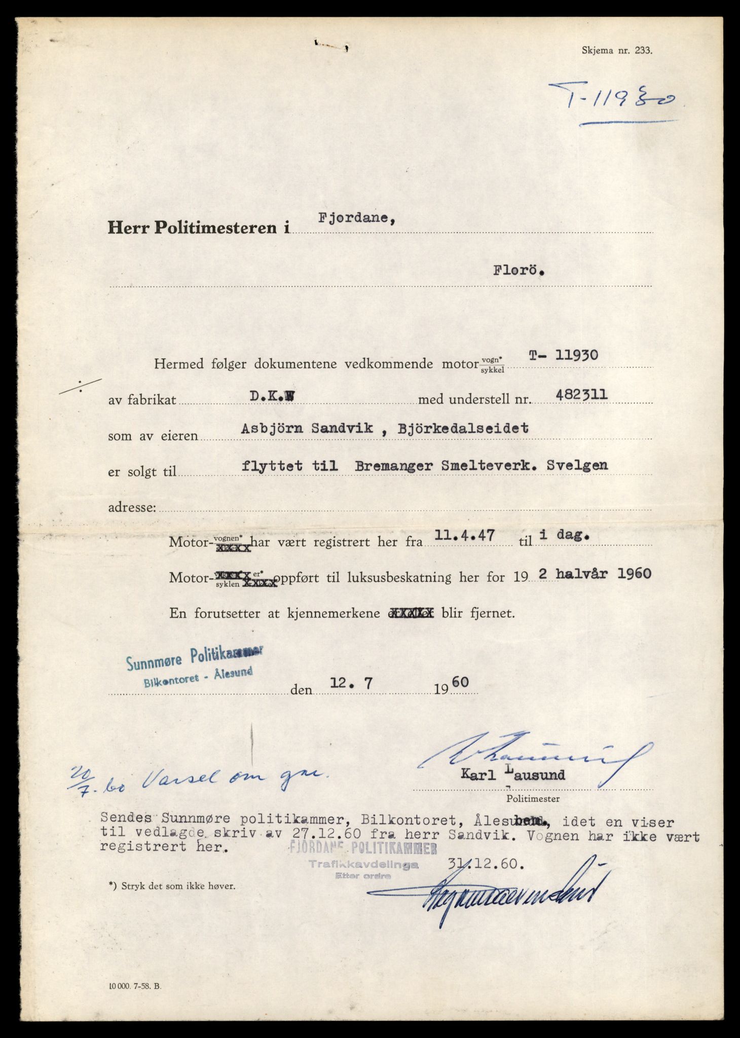 Møre og Romsdal vegkontor - Ålesund trafikkstasjon, AV/SAT-A-4099/F/Fe/L0031: Registreringskort for kjøretøy T 11800 - T 11996, 1927-1998, s. 2261
