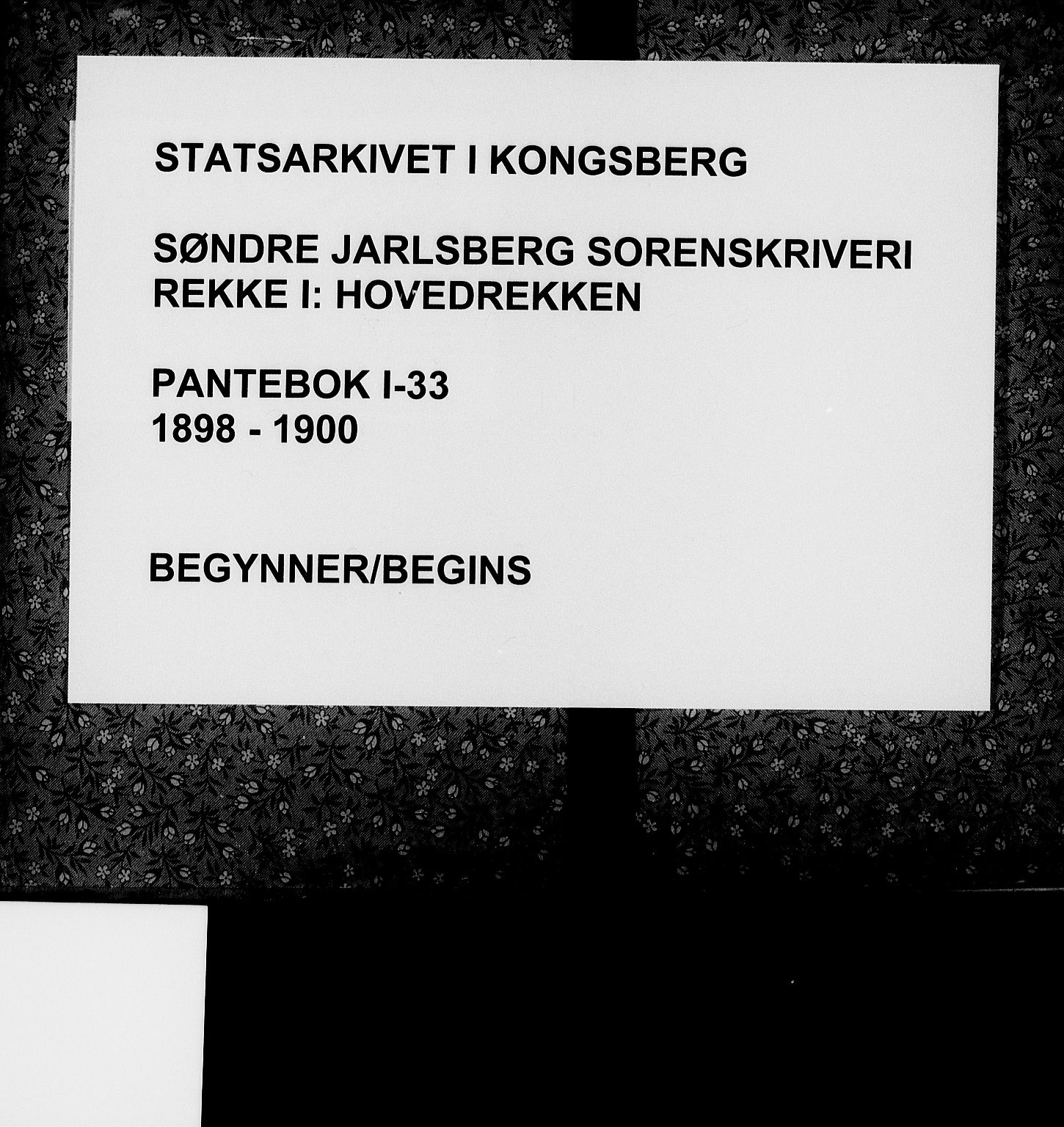 Søndre Jarlsberg sorenskriveri, AV/SAKO-A-129/G/Ga/Gaa/L0033: Pantebok nr. I 33, 1898-1900
