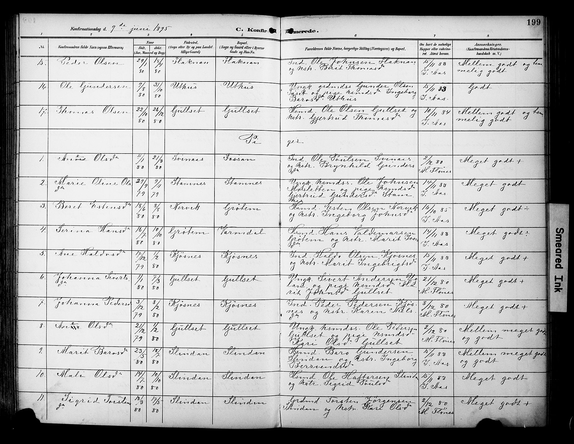 Ministerialprotokoller, klokkerbøker og fødselsregistre - Sør-Trøndelag, SAT/A-1456/695/L1149: Ministerialbok nr. 695A09, 1891-1902, s. 199
