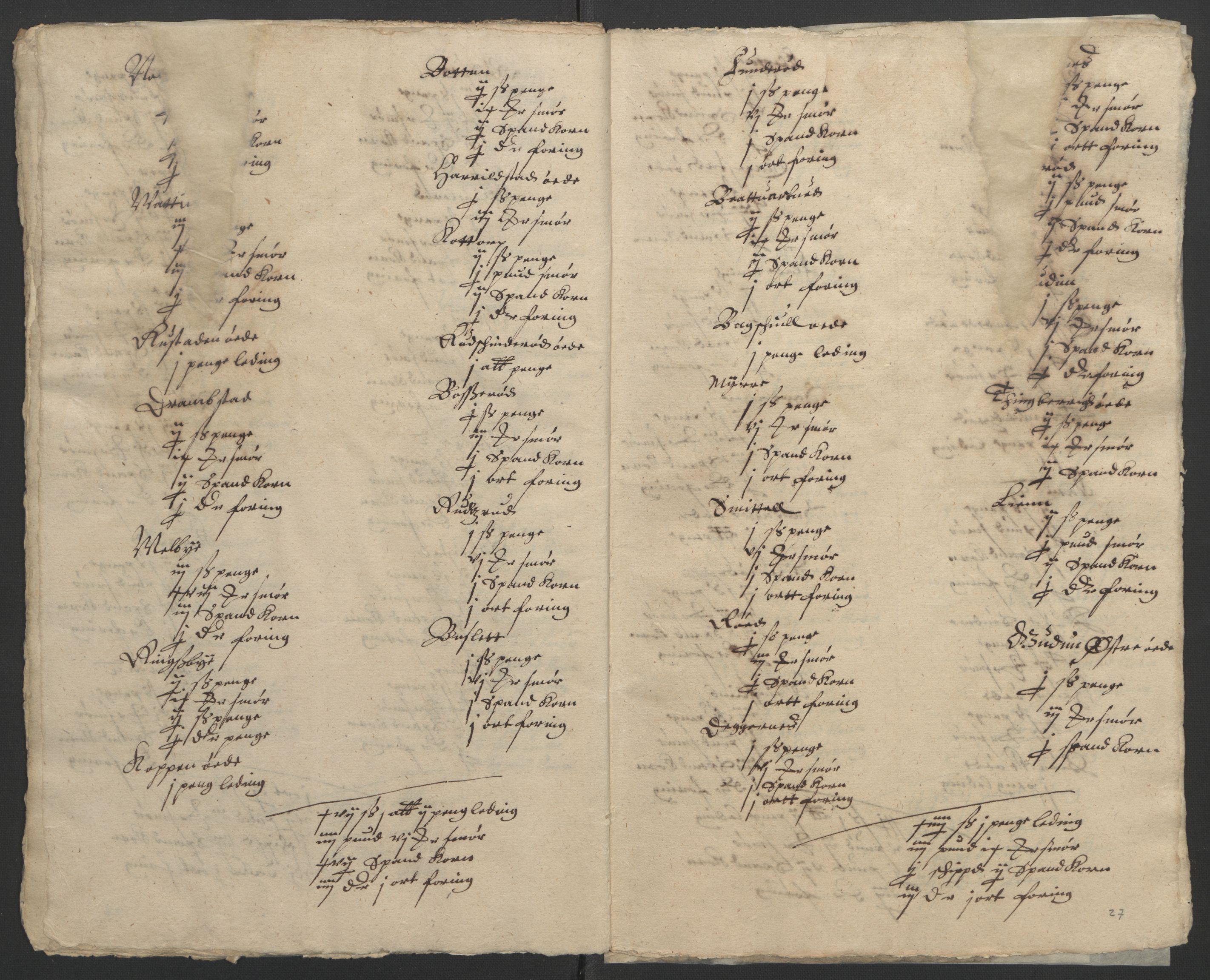 Stattholderembetet 1572-1771, AV/RA-EA-2870/Ek/L0002/0001: Jordebøker til utlikning av garnisonsskatt 1624-1626: / Jordebøker for noen vikværske len, 1624-1626, s. 65