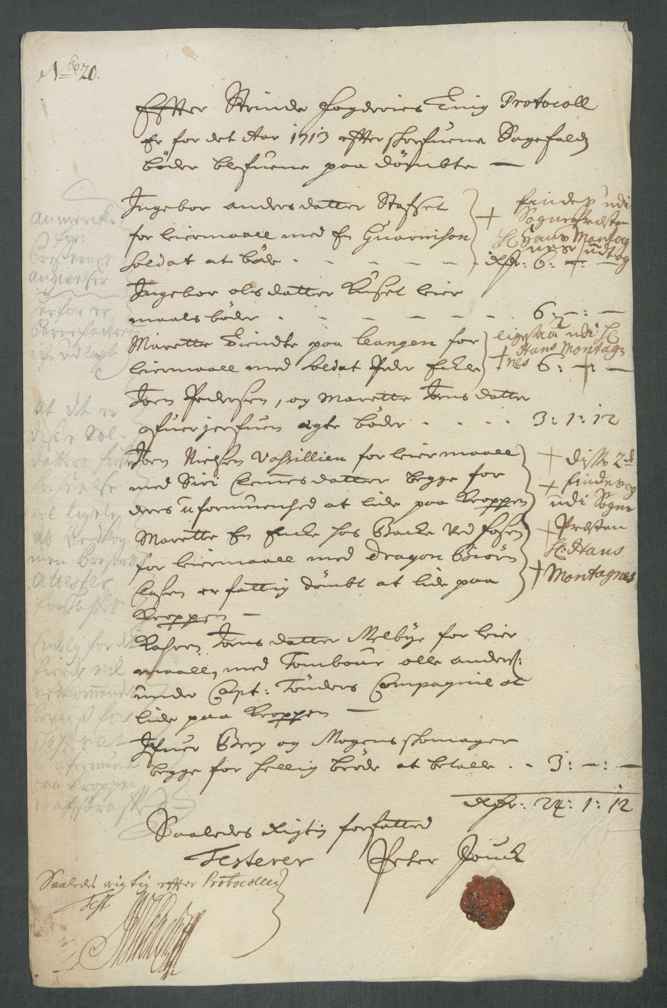 Rentekammeret inntil 1814, Reviderte regnskaper, Fogderegnskap, AV/RA-EA-4092/R61/L4113: Fogderegnskap Strinda og Selbu, 1712-1713, s. 462