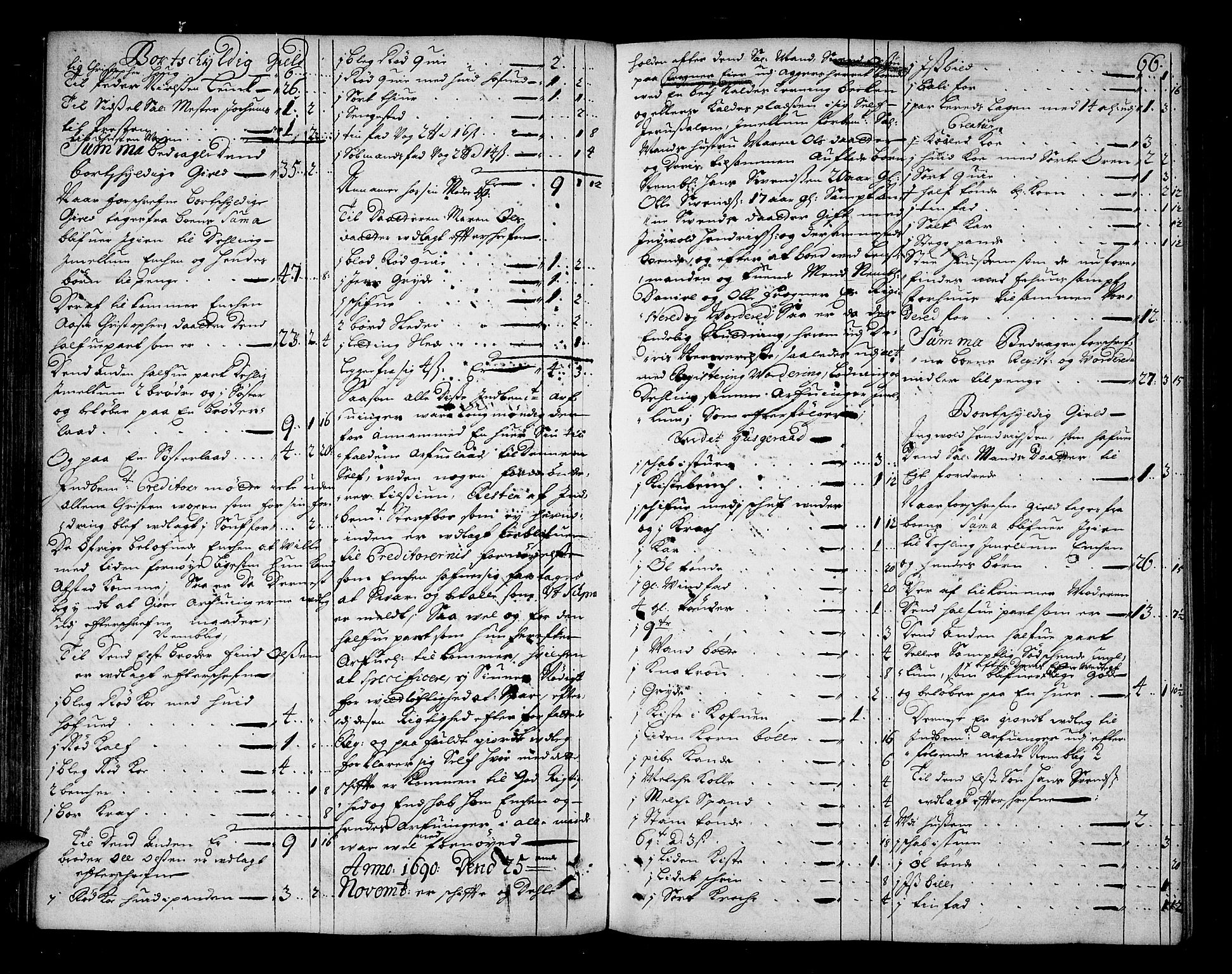Aker sorenskriveri, AV/SAO-A-10895/H/Hb/L0004: Skifteprotokoll, 1690-1699, s. 65b-66a