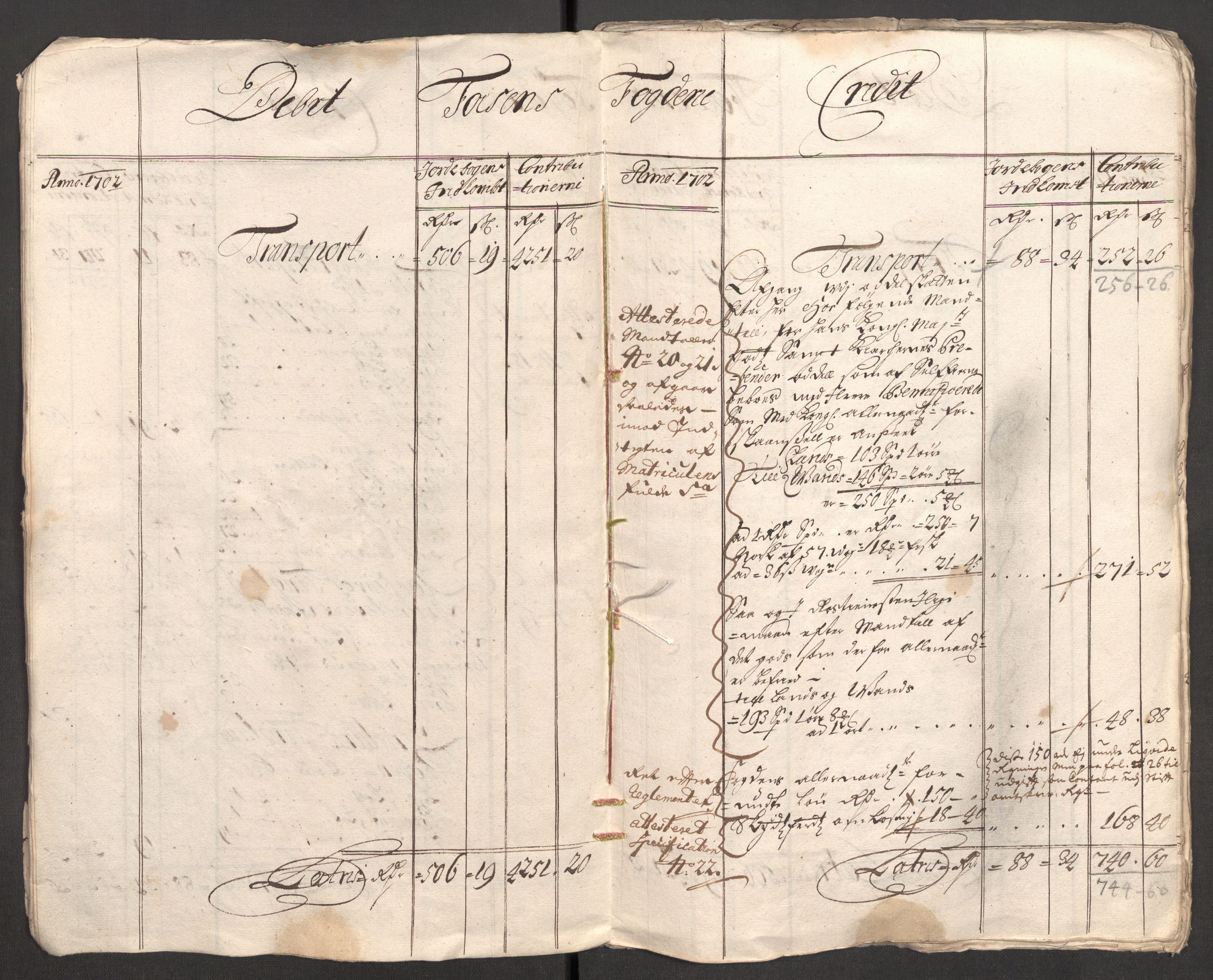 Rentekammeret inntil 1814, Reviderte regnskaper, Fogderegnskap, AV/RA-EA-4092/R57/L3855: Fogderegnskap Fosen, 1702-1703, s. 10