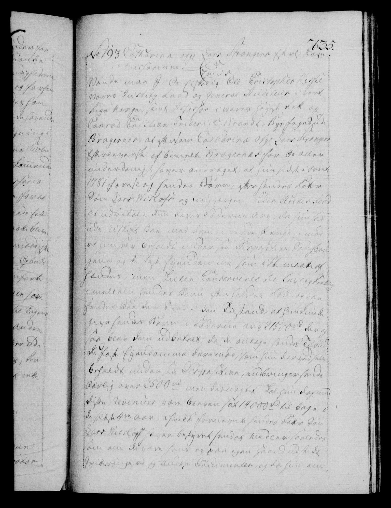 Danske Kanselli 1572-1799, AV/RA-EA-3023/F/Fc/Fca/Fcab/L0043: Norske tegnelser, 1782-1786, s. 735a