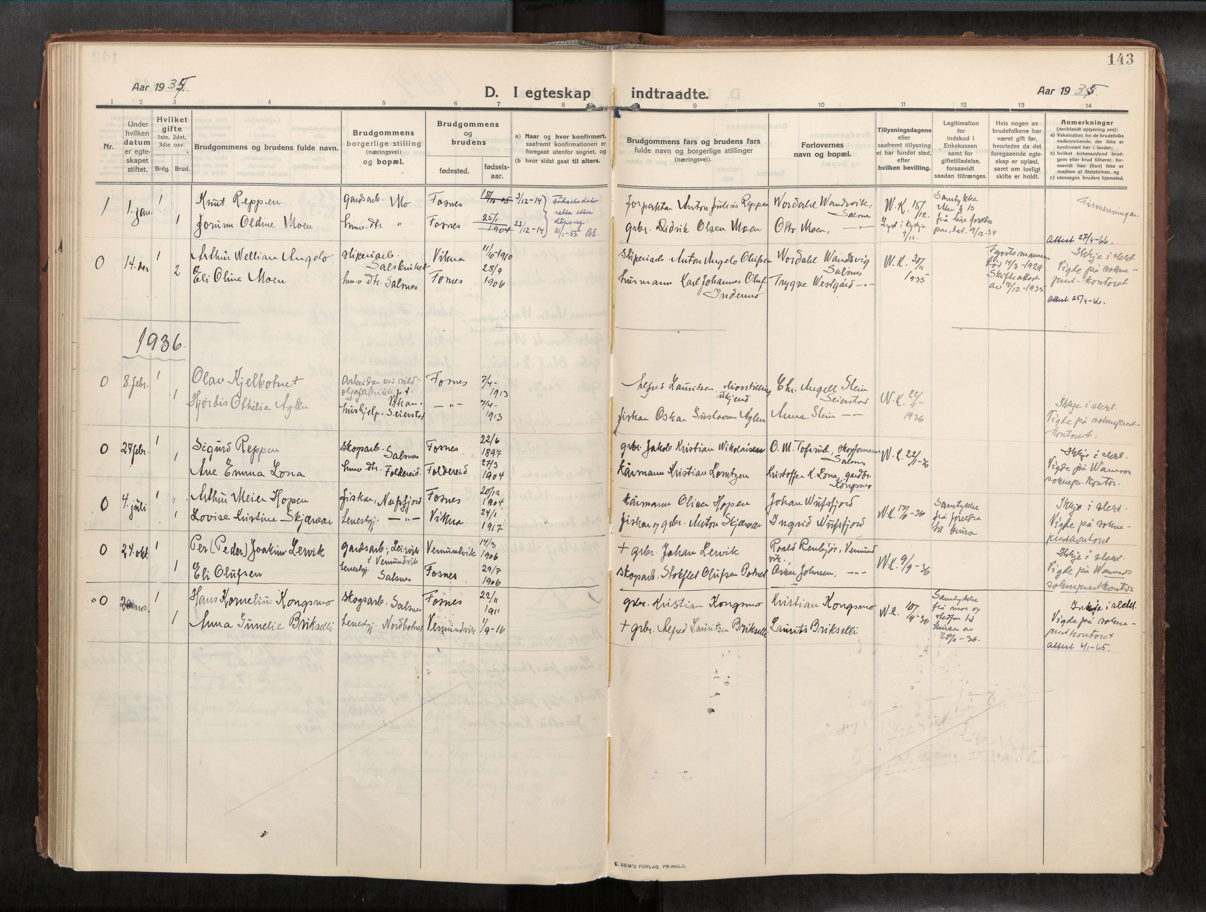 Ministerialprotokoller, klokkerbøker og fødselsregistre - Nord-Trøndelag, SAT/A-1458/773/L0624a: Ministerialbok nr. 773A16, 1910-1936, s. 143