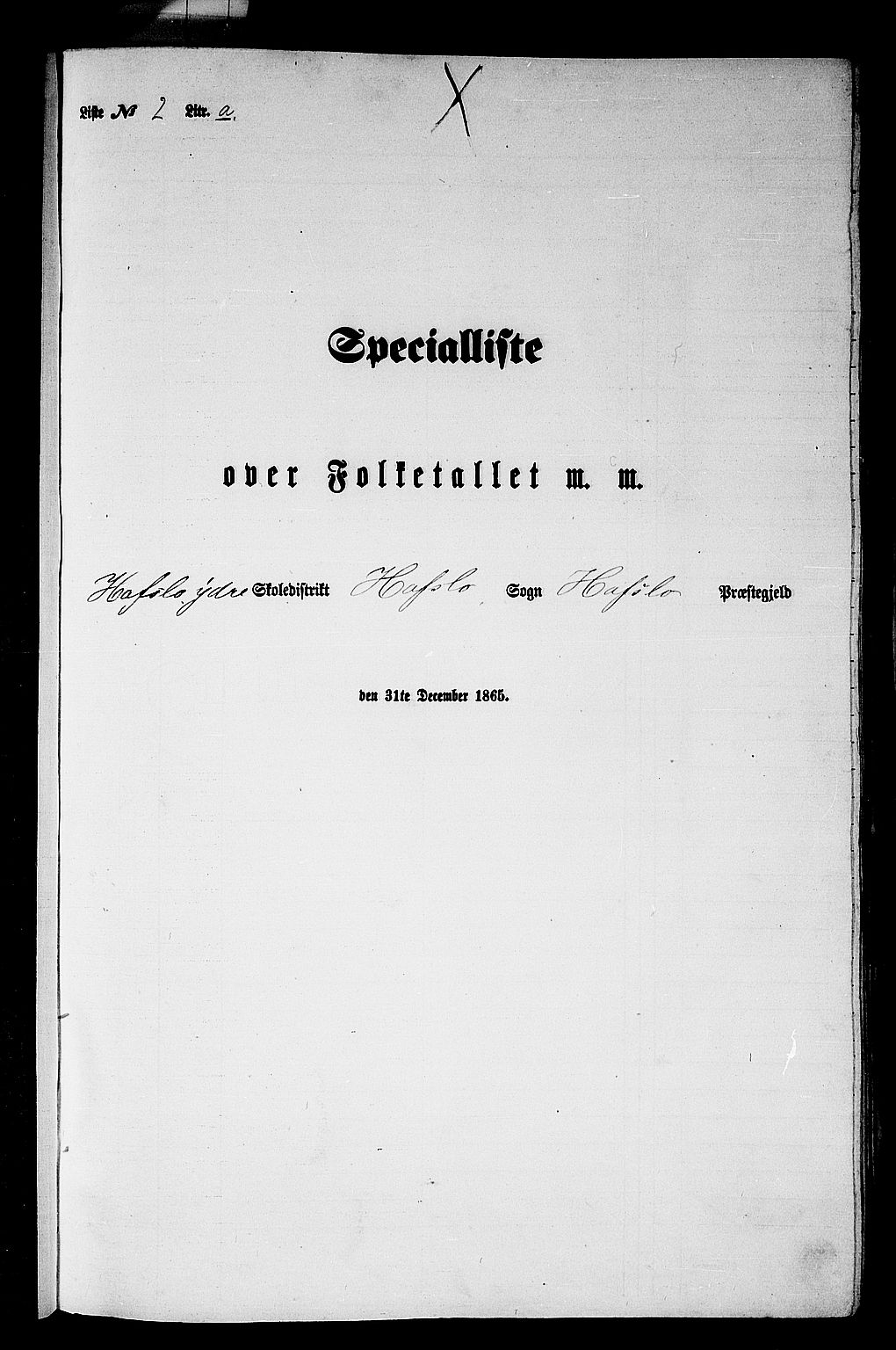 RA, Folketelling 1865 for 1425P Hafslo prestegjeld, 1865, s. 25