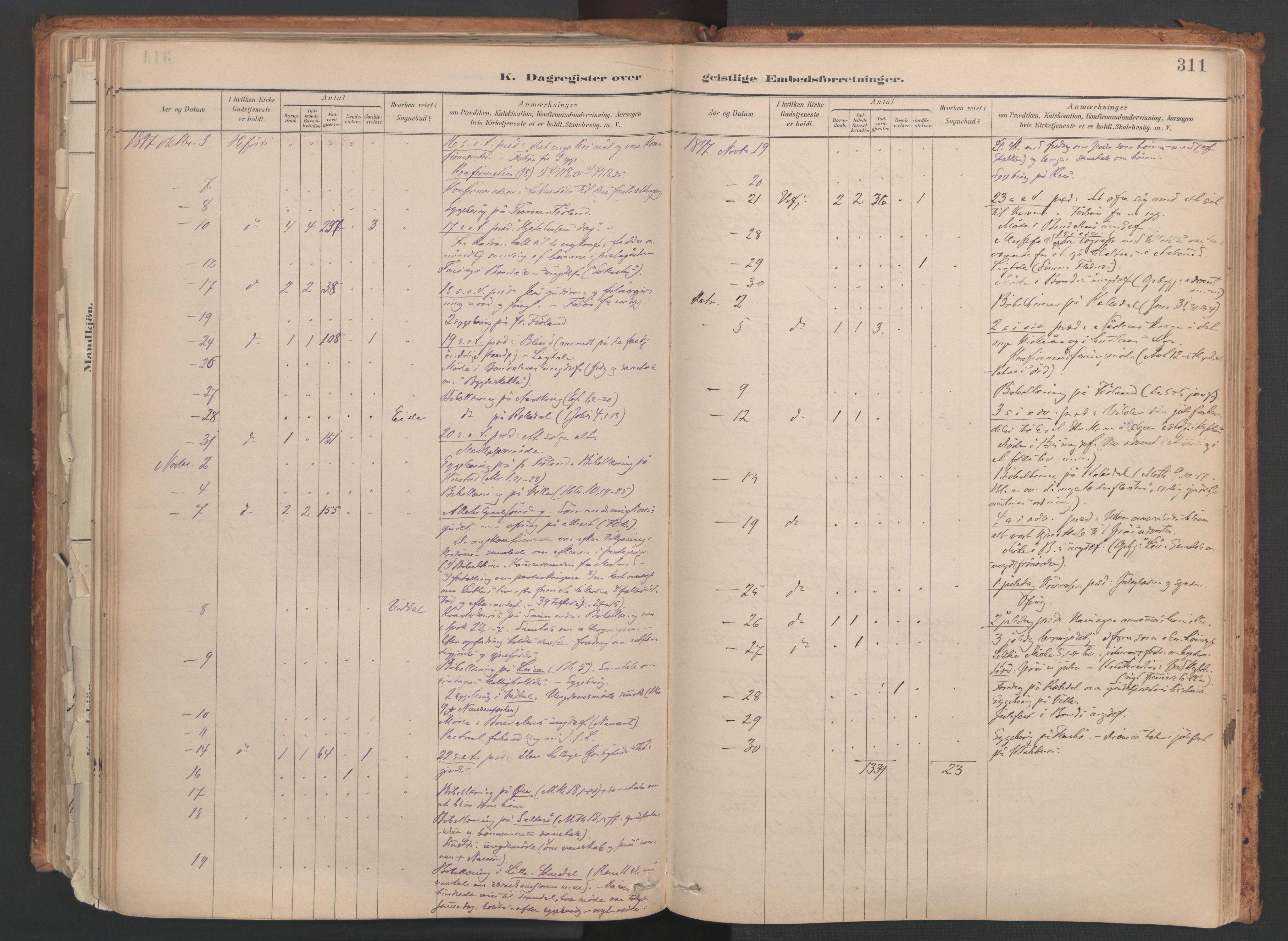 Ministerialprotokoller, klokkerbøker og fødselsregistre - Møre og Romsdal, SAT/A-1454/515/L0211: Ministerialbok nr. 515A07, 1886-1910, s. 311