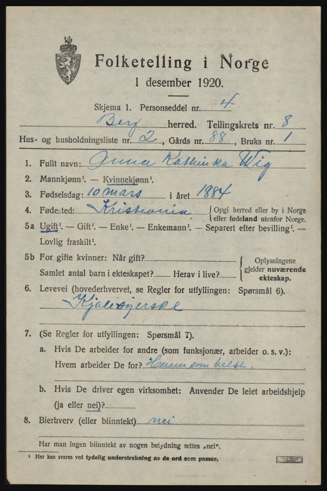 SAO, Folketelling 1920 for 0116 Berg herred, 1920, s. 14039