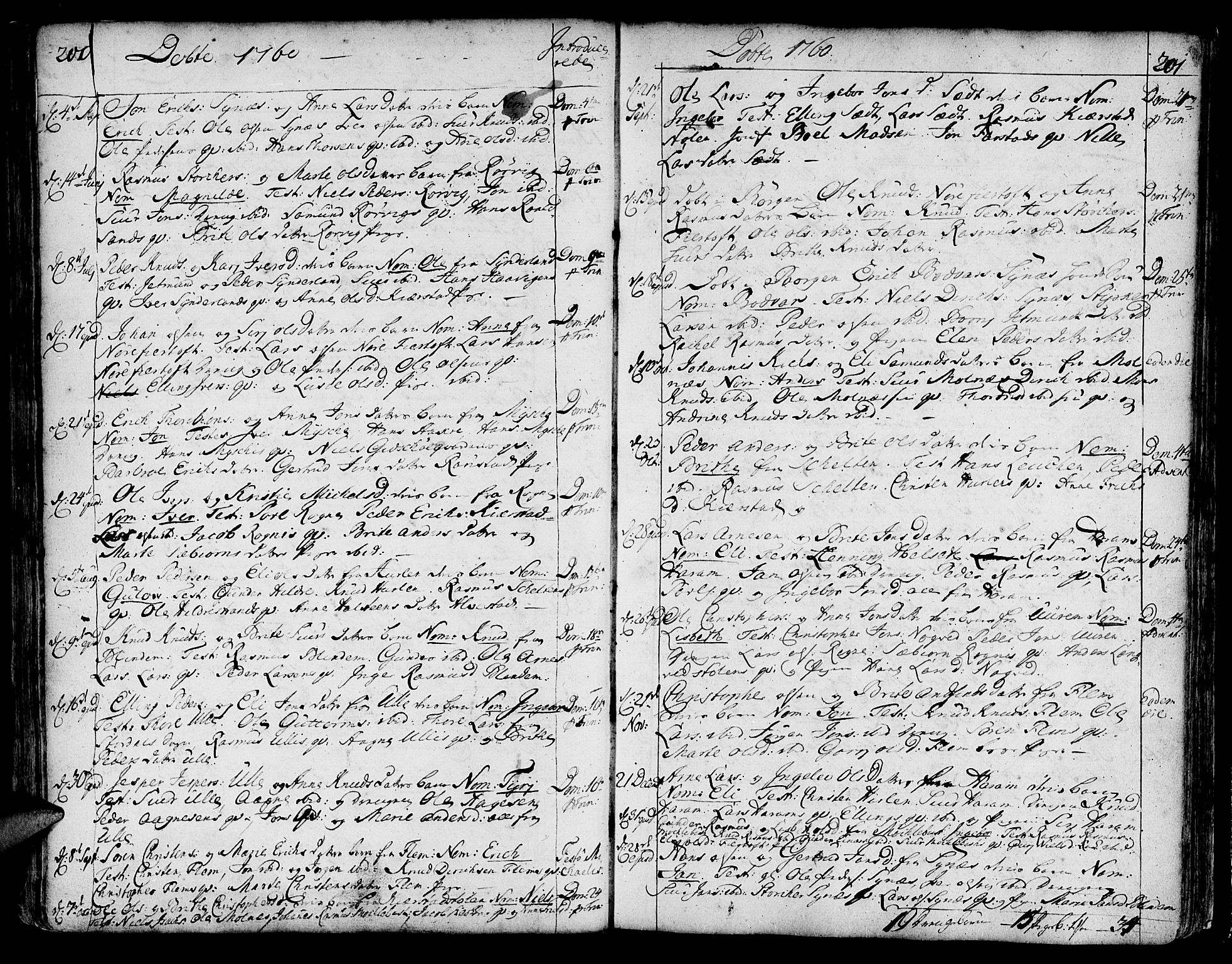 Ministerialprotokoller, klokkerbøker og fødselsregistre - Møre og Romsdal, AV/SAT-A-1454/536/L0493: Ministerialbok nr. 536A02, 1739-1802, s. 200-201