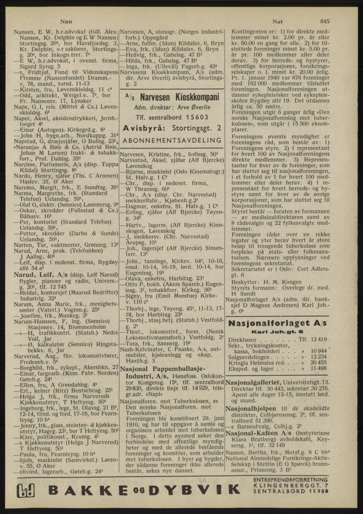 Kristiania/Oslo adressebok, PUBL/-, 1945, s. 841