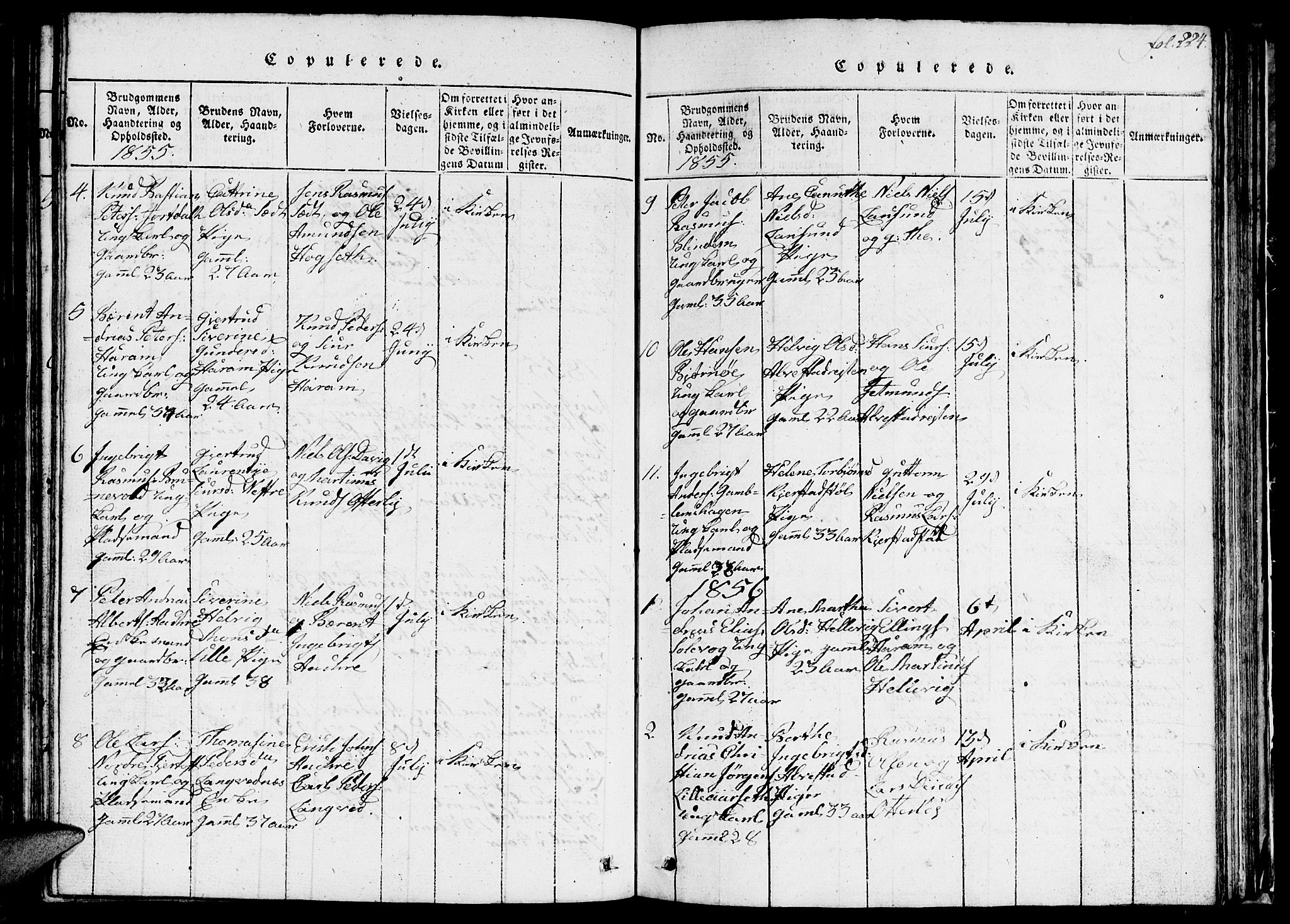 Ministerialprotokoller, klokkerbøker og fødselsregistre - Møre og Romsdal, AV/SAT-A-1454/536/L0506: Klokkerbok nr. 536C01, 1818-1859, s. 224