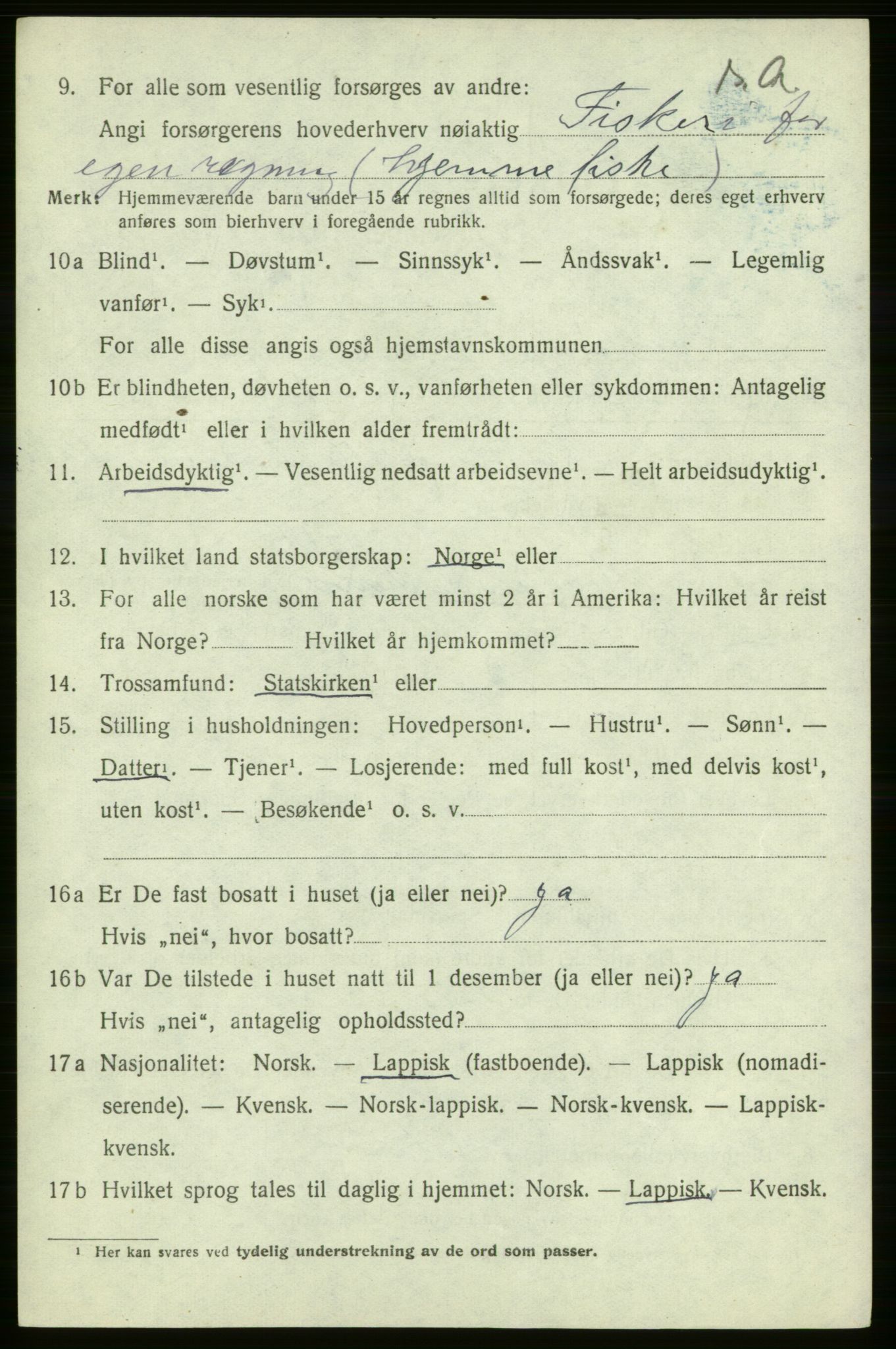 SATØ, Folketelling 1920 for 2017 Kvalsund herred, 1920, s. 509