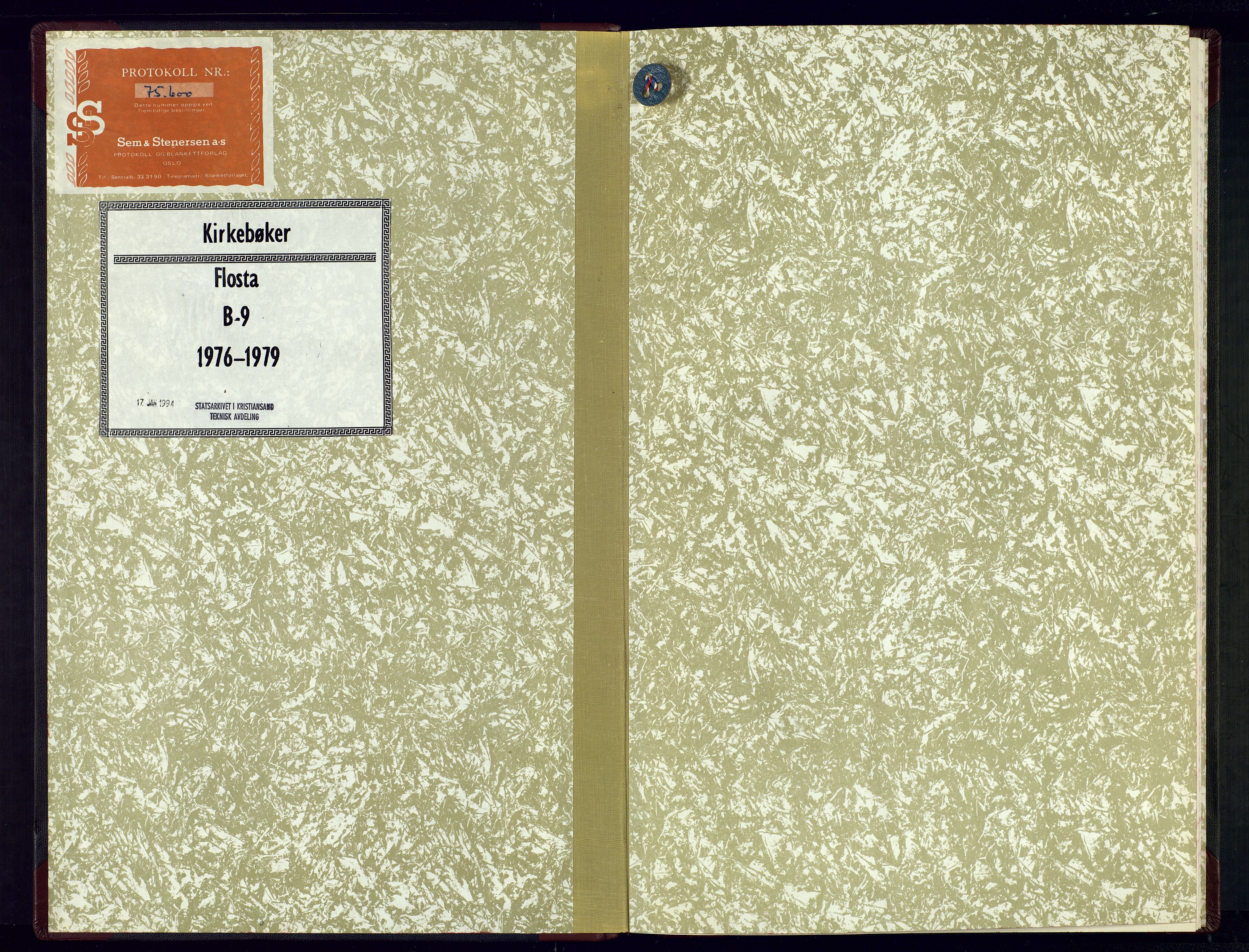 Dypvåg sokneprestkontor, SAK/1111-0007/F/Fb/Fbb/L0009: Klokkerbok nr. B-9, 1976-1979