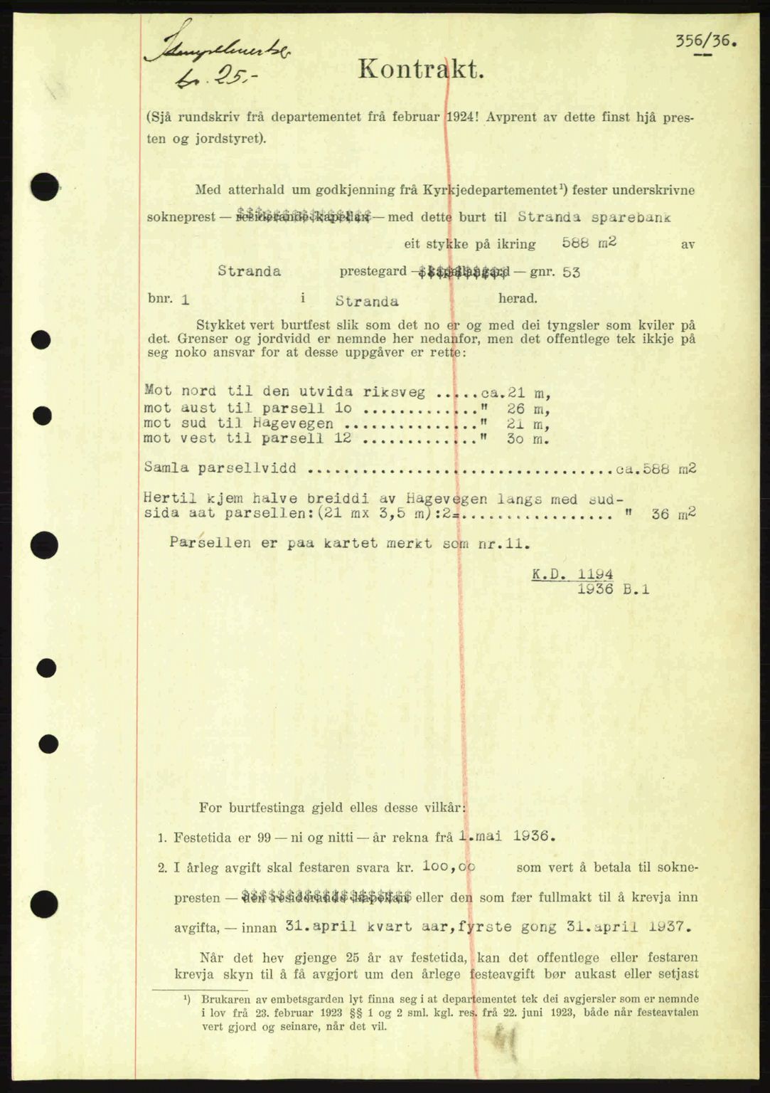 Nordre Sunnmøre sorenskriveri, AV/SAT-A-0006/1/2/2C/2Ca: Pantebok nr. A1, 1936-1936, Dagboknr: 356/1936