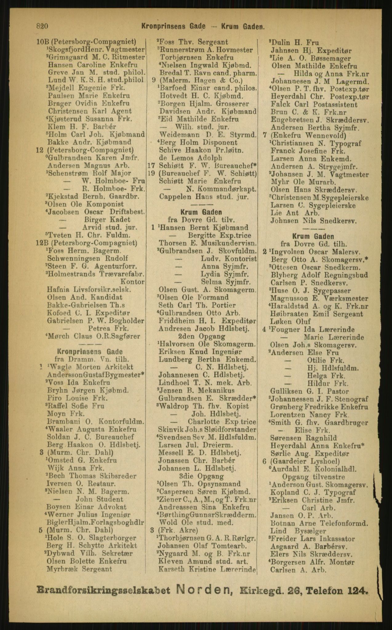 Kristiania/Oslo adressebok, PUBL/-, 1899, s. 820