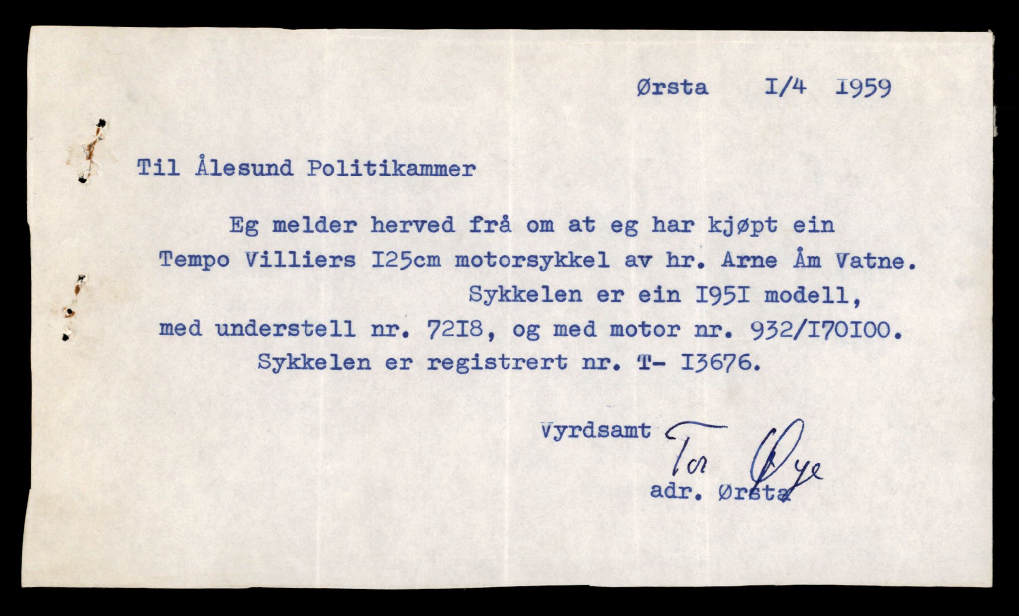 Møre og Romsdal vegkontor - Ålesund trafikkstasjon, AV/SAT-A-4099/F/Fe/L0040: Registreringskort for kjøretøy T 13531 - T 13709, 1927-1998, s. 2489