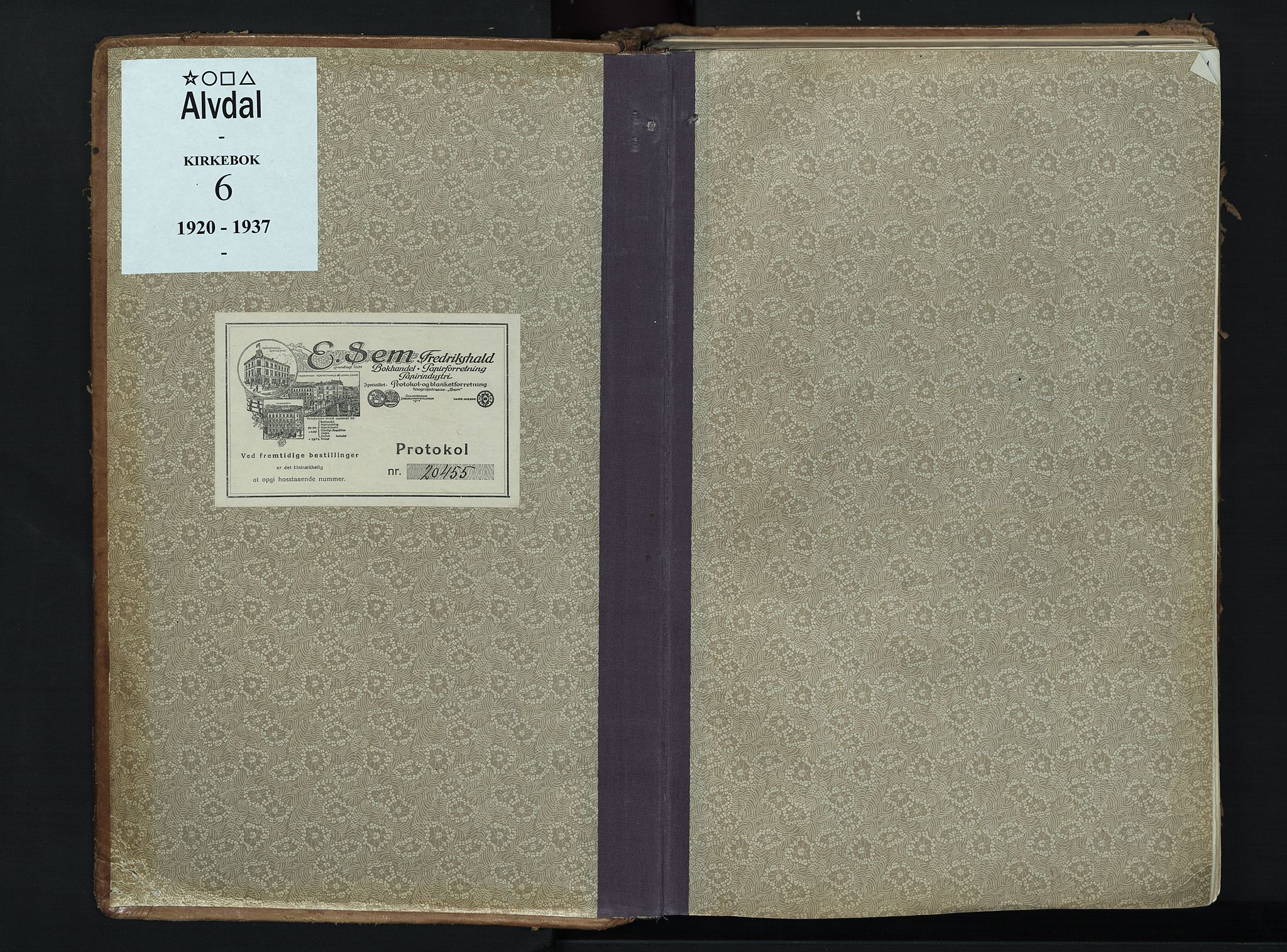 Alvdal prestekontor, SAH/PREST-060/H/Ha/Haa/L0006: Ministerialbok nr. 6, 1920-1937
