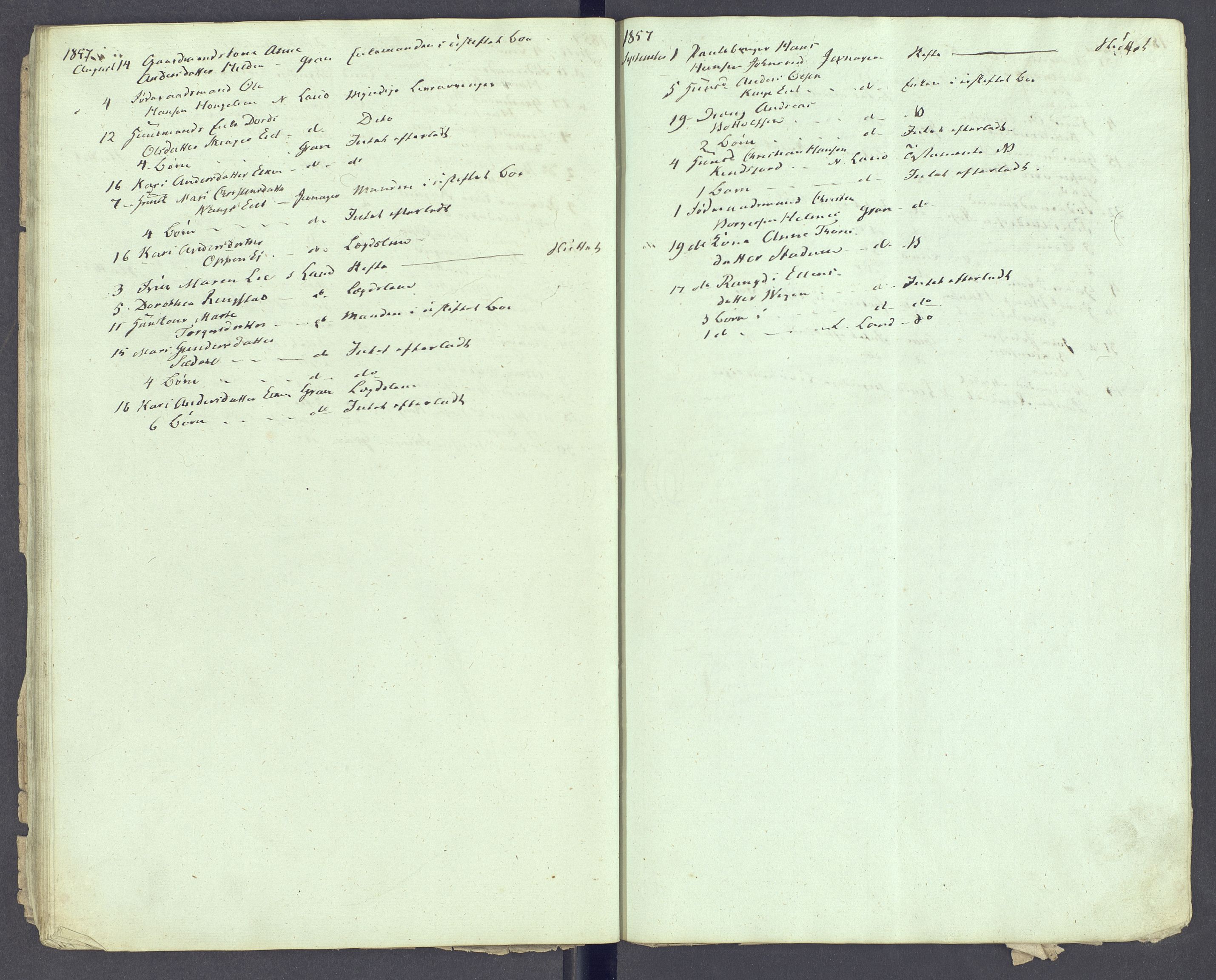 Hadeland og Land tingrett, AV/SAH-TING-010/J/Jg/L0002: Dødsfallsprotokoll, 1851-1858