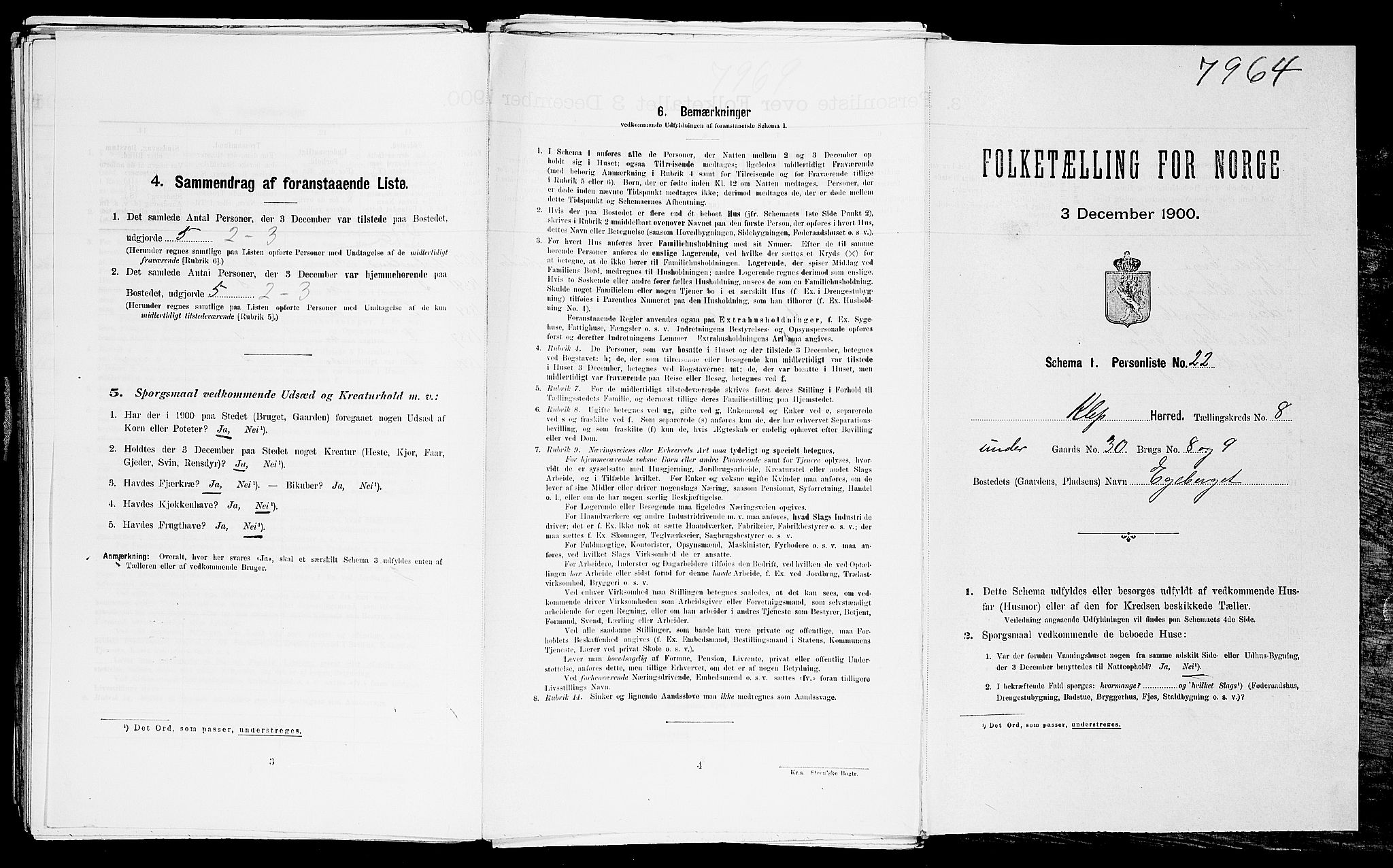 SAST, Folketelling 1900 for 1120 Klepp herred, 1900, s. 753