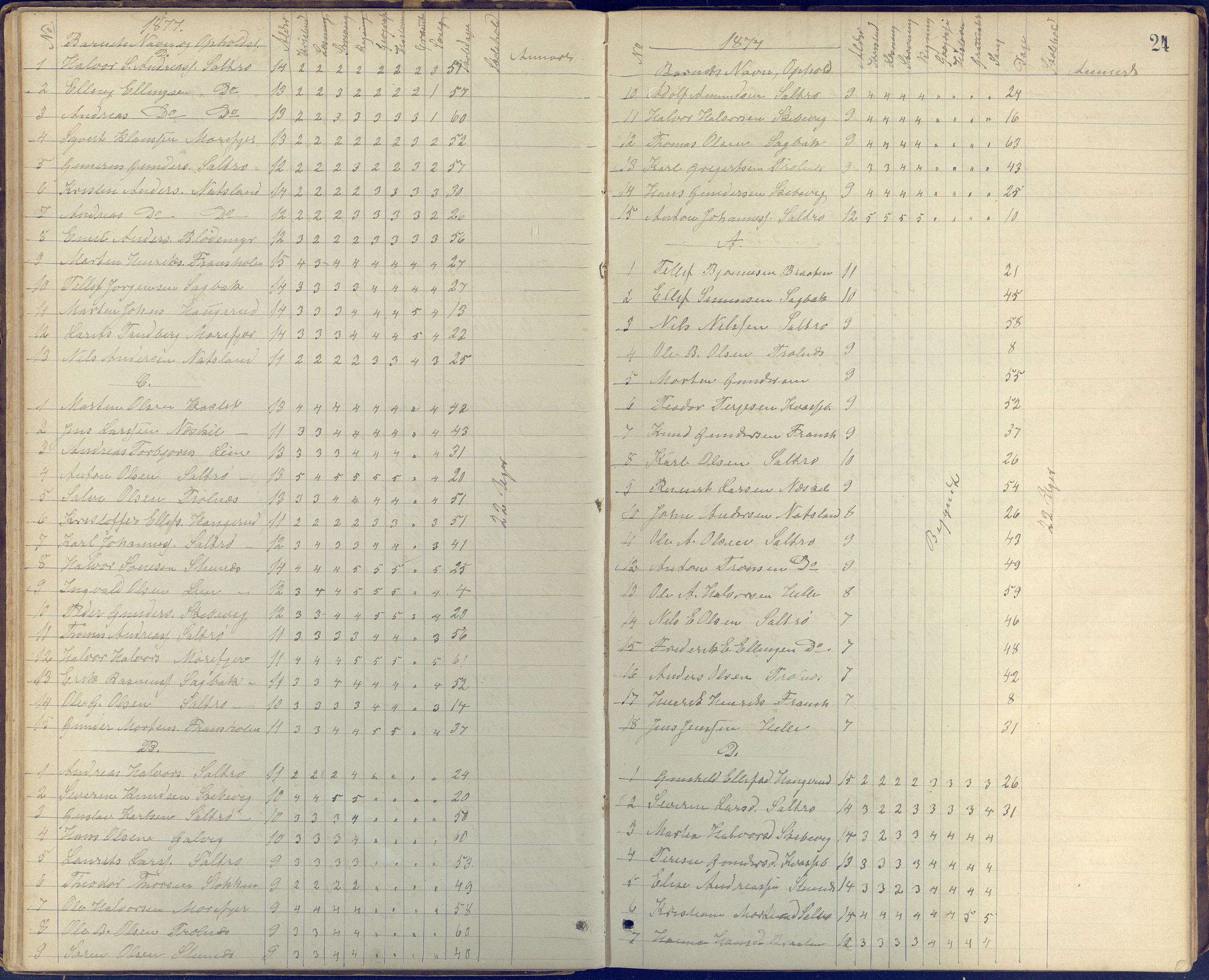 Stokken kommune, AAKS/KA0917-PK/04/04c/L0005: Skoleprotokoll frivillig skole Stokken, 1865-1903, s. 24