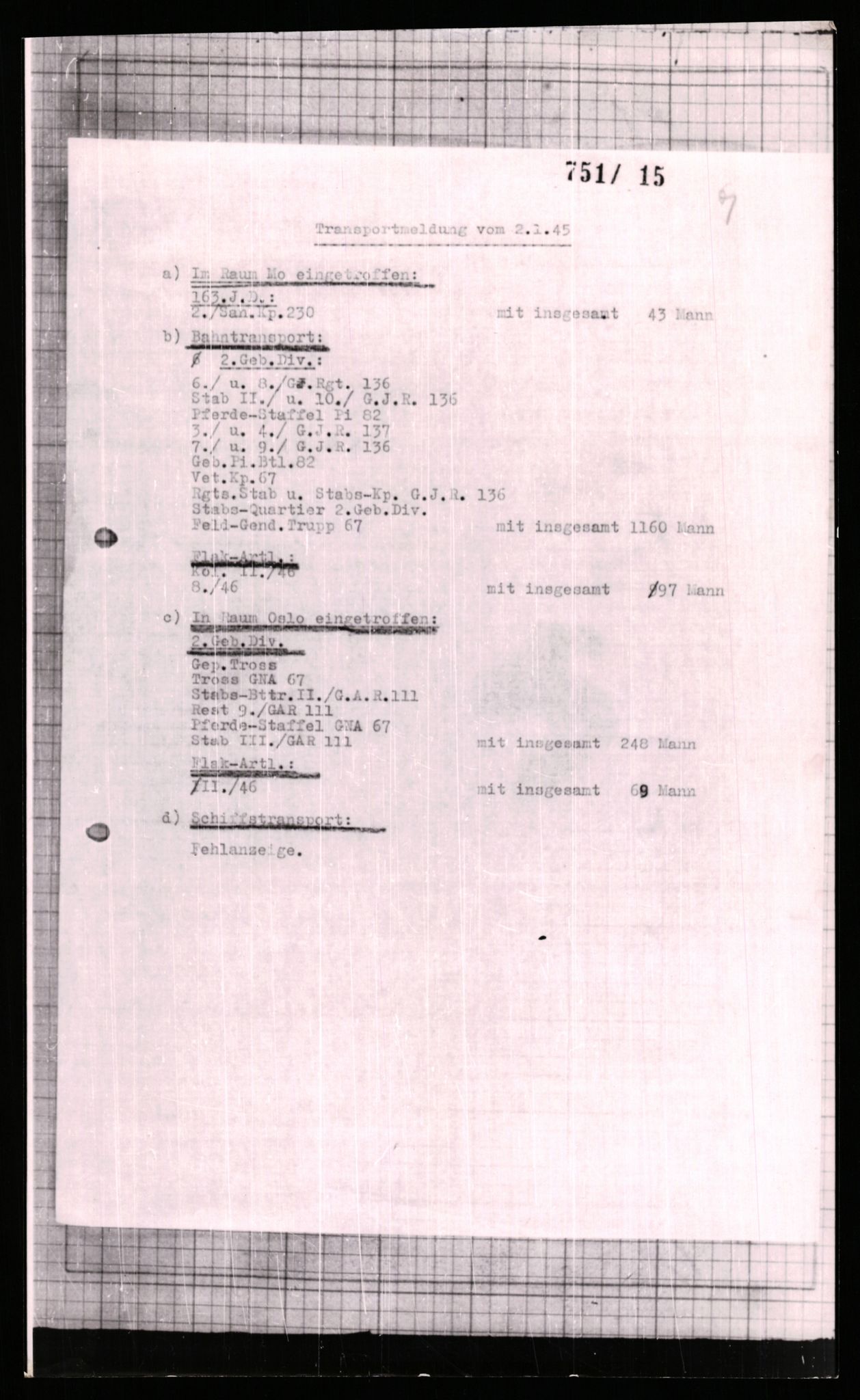 Forsvarets Overkommando. 2 kontor. Arkiv 11.4. Spredte tyske arkivsaker, AV/RA-RAFA-7031/D/Dar/Dara/L0006: Krigsdagbøker for 20. Gebirgs-Armee-Oberkommando (AOK 20), 1945, s. 30