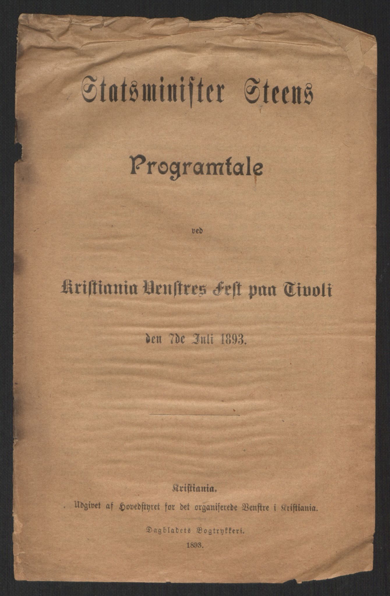 Venstres Hovedorganisasjon, RA/PA-0876/X/L0001: De eldste skrifter, 1860-1936, s. 595