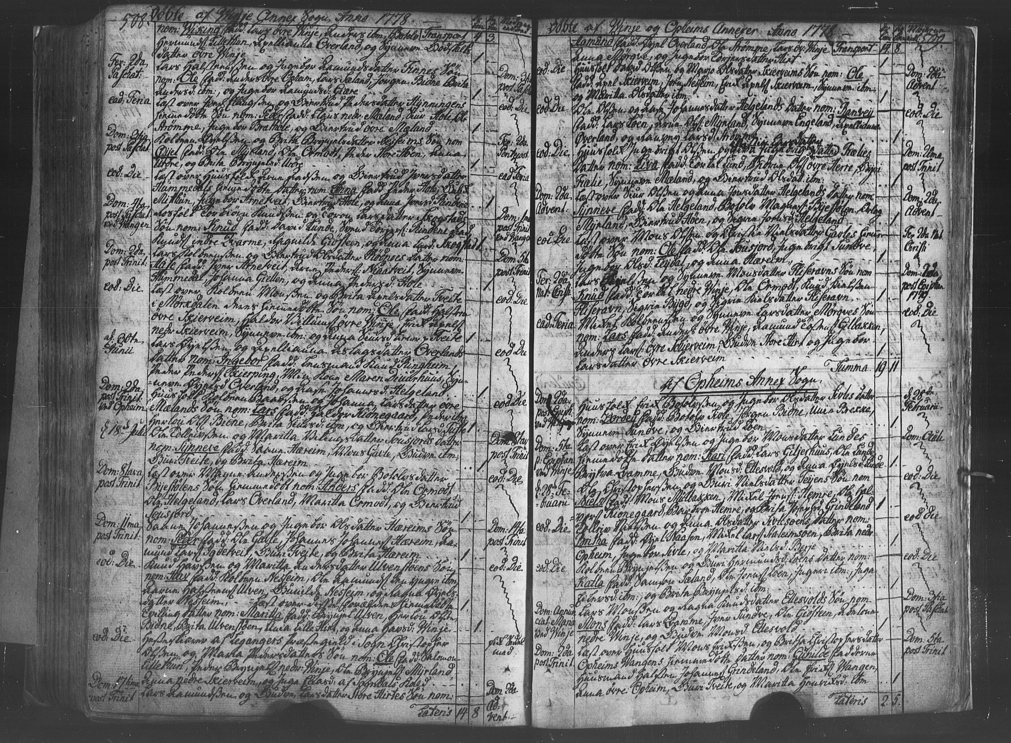 Voss sokneprestembete, SAB/A-79001/H/Haa: Ministerialbok nr. A 8, 1752-1780, s. 508-509