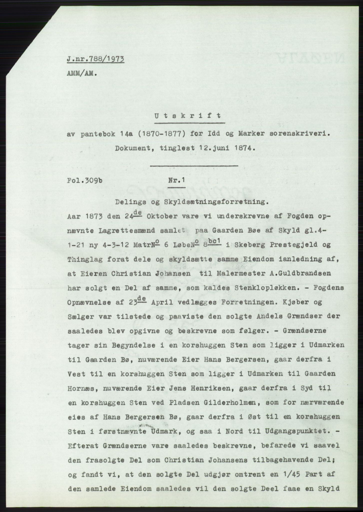 Statsarkivet i Oslo, SAO/A-10621/Z/Zd/L0032: Avskrifter, j.nr 16-2349/1973, 1973, s. 161