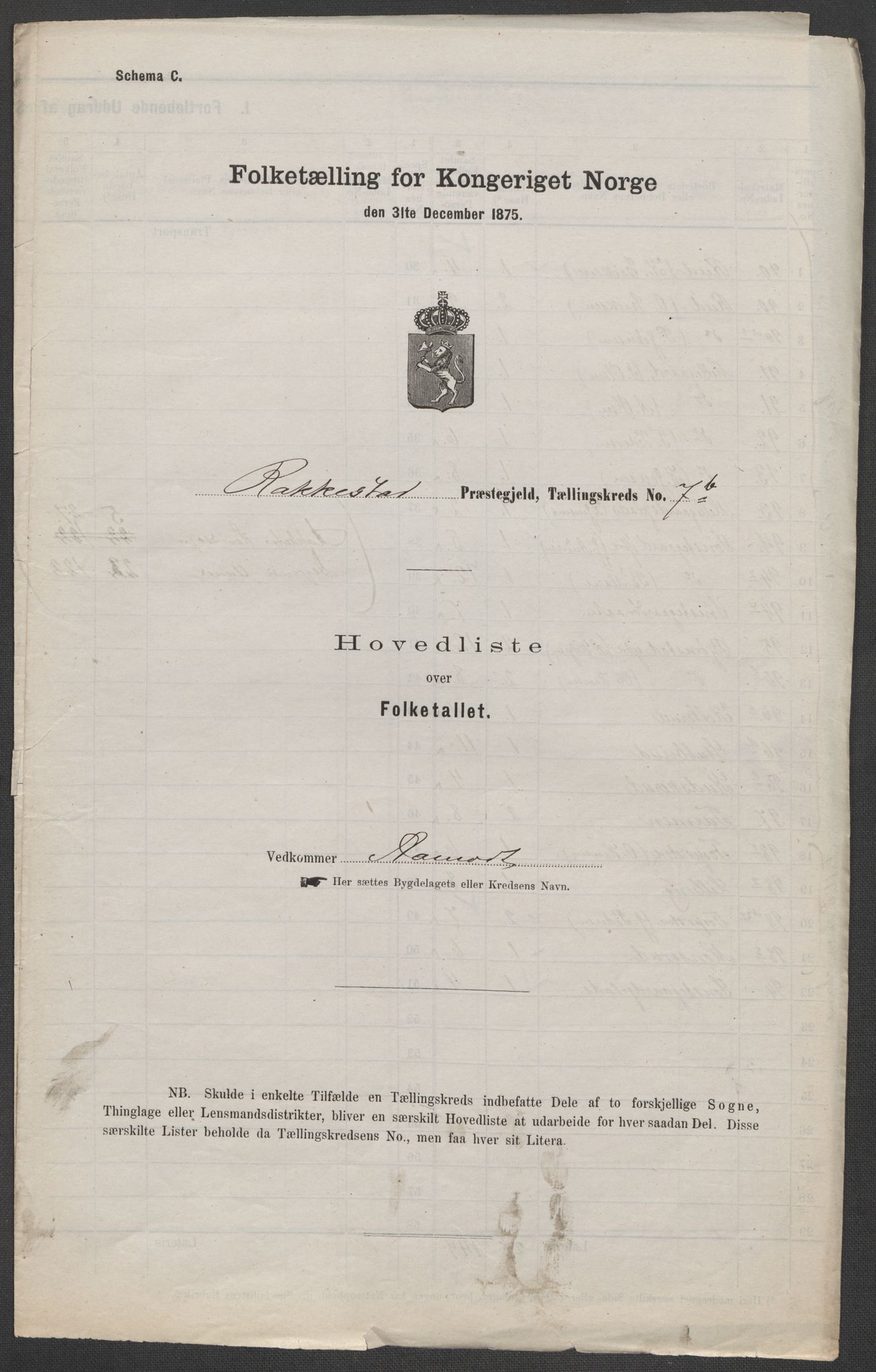 RA, Folketelling 1875 for 0128P Rakkestad prestegjeld, 1875, s. 28