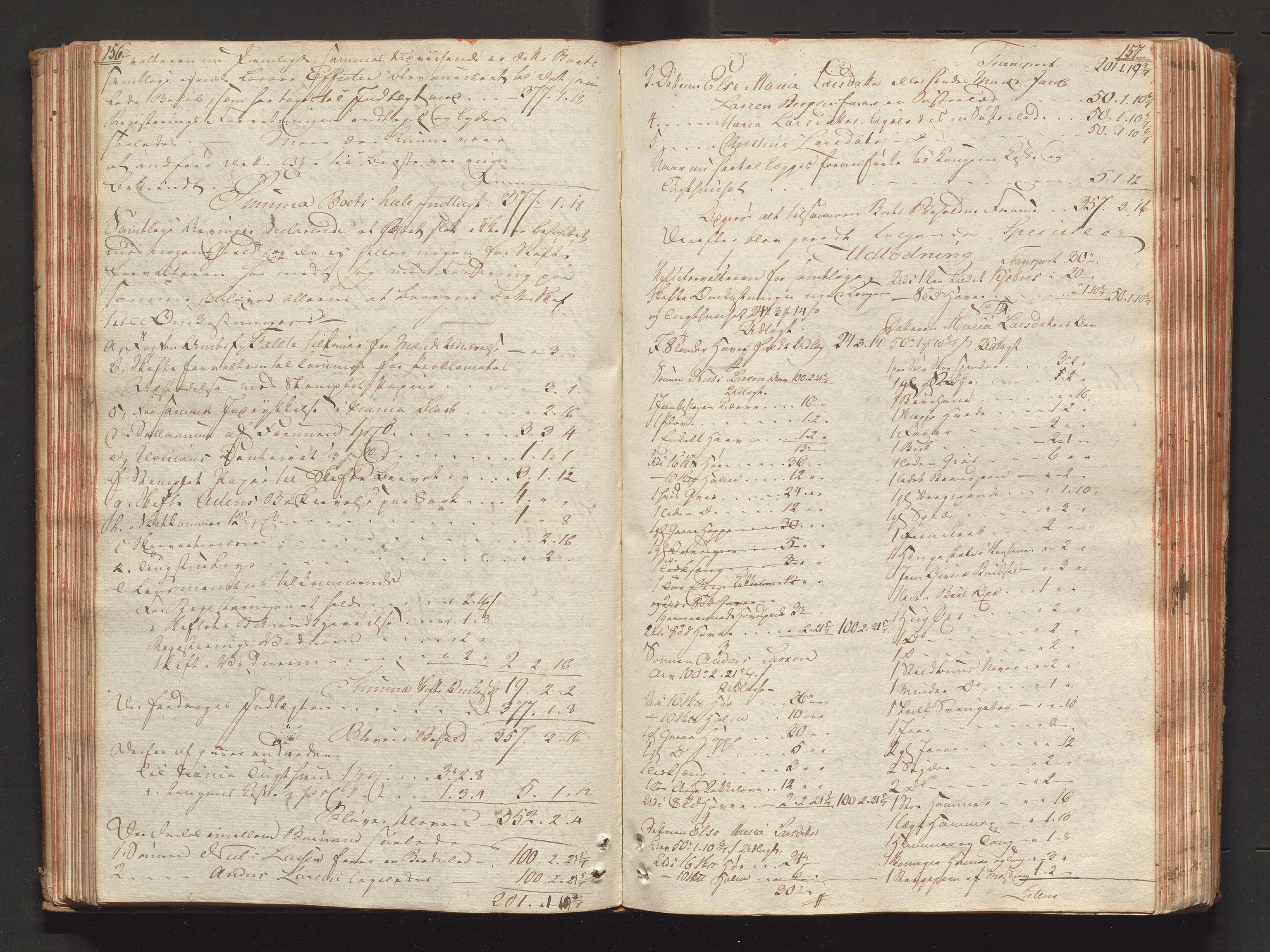 Larvik sorenskriveri, AV/SAKO-A-83/H/Hd/Hda/L0016: Skifteprotokoll, 1811-1812, s. 156-157