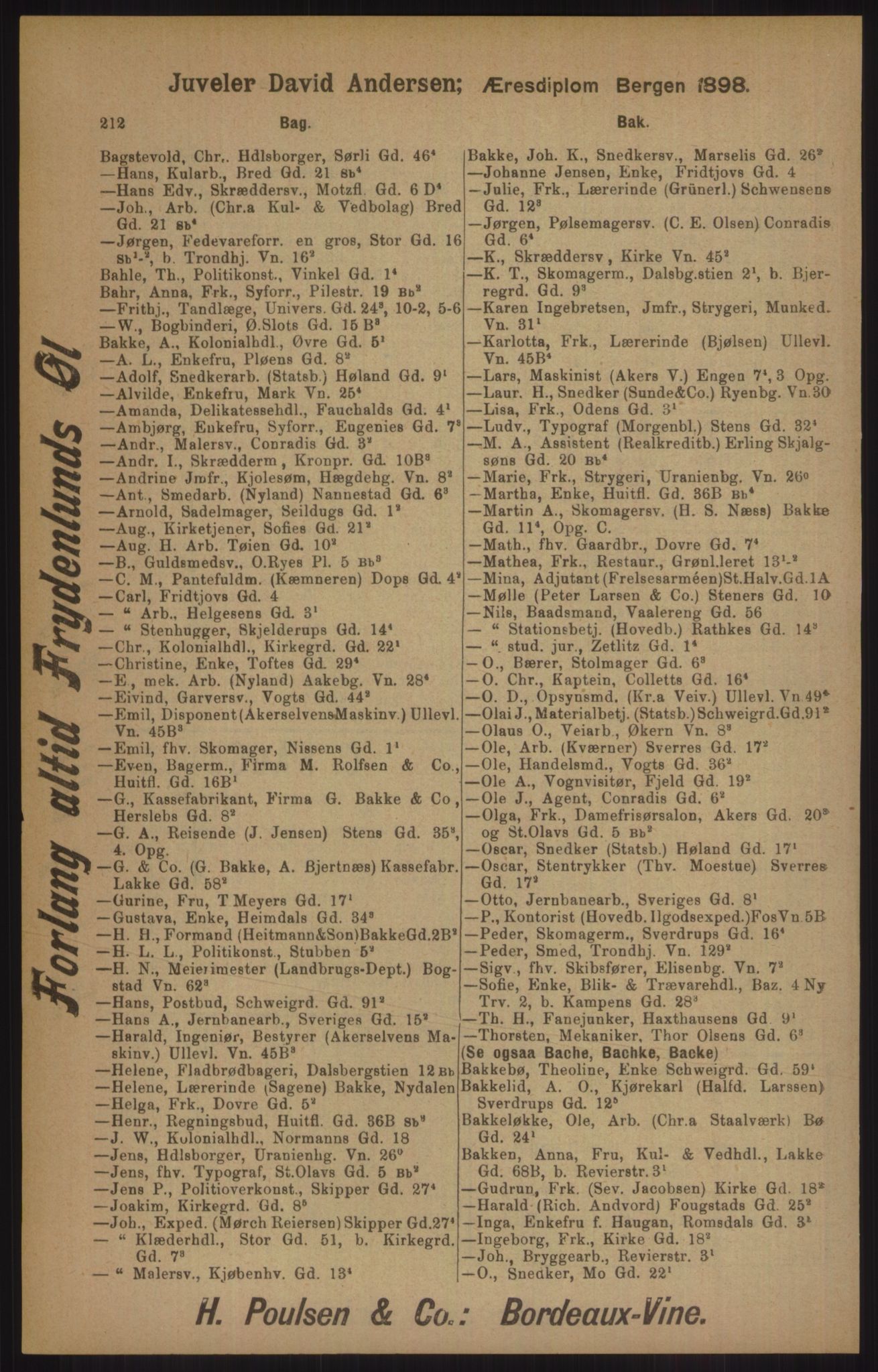 Kristiania/Oslo adressebok, PUBL/-, 1905, s. 212