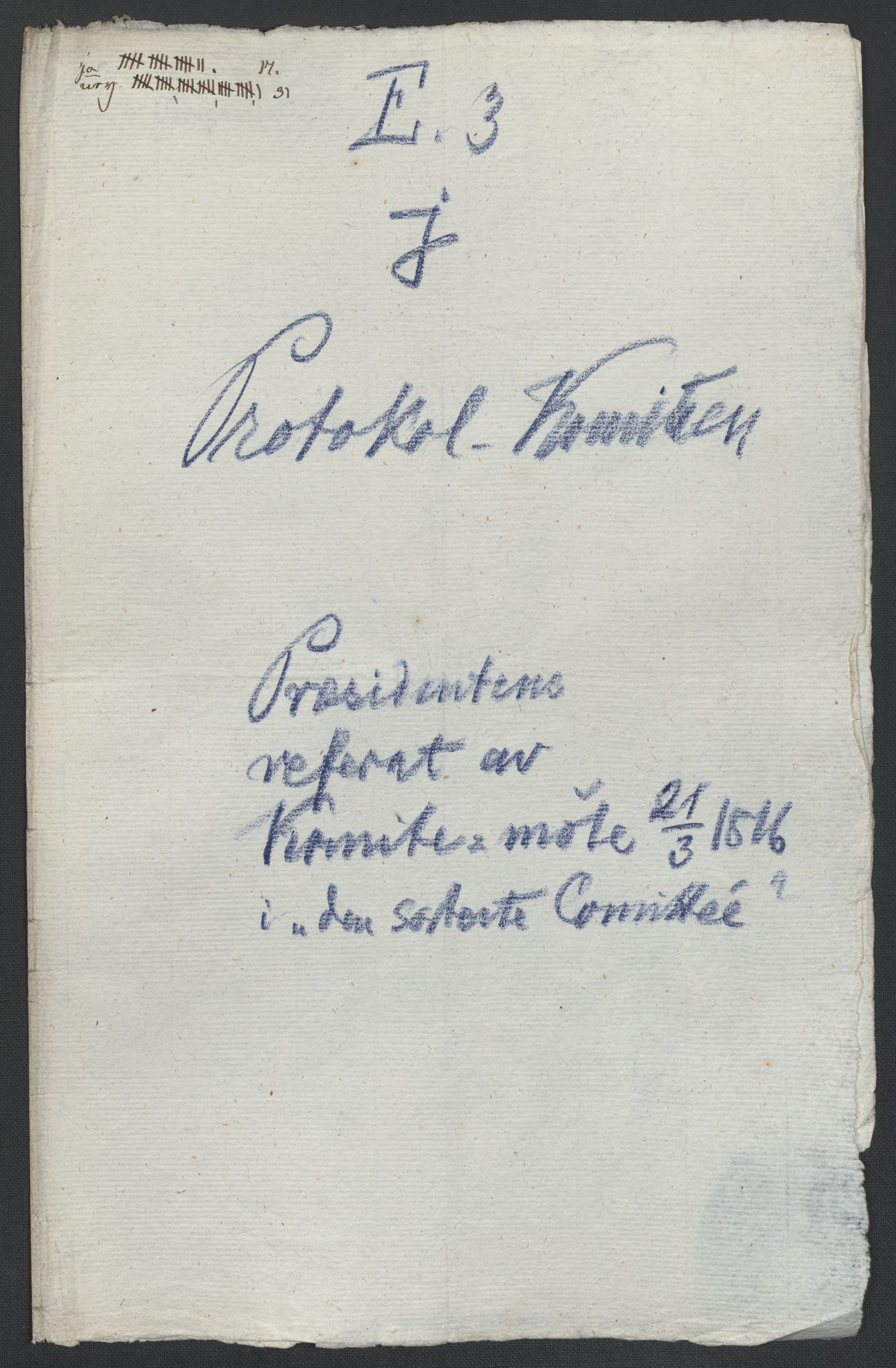 Christie, Wilhelm Frimann Koren, AV/RA-PA-0014/F/L0005: Christies dokumenter fra Stortinget, 1815-1816, s. 239