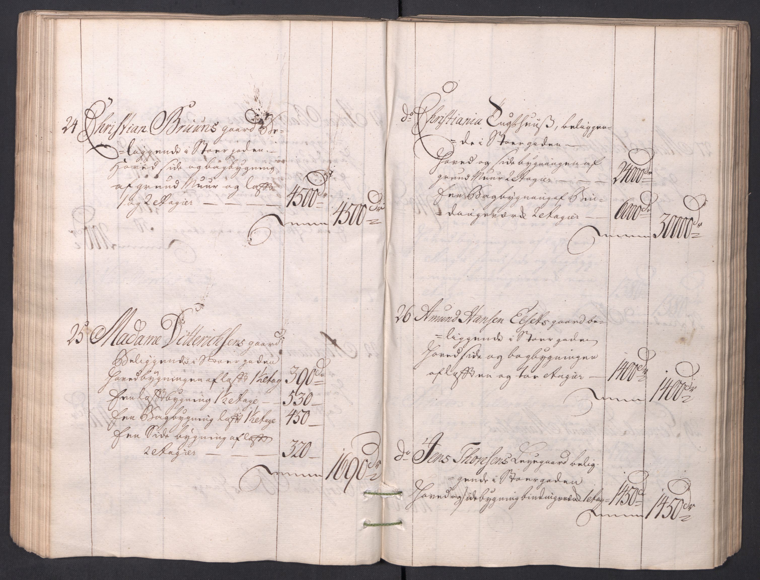 Kristiania stiftamt, AV/SAO-A-10386/I/Ia/L0001/0002: Branntakster / Christiania, 1766-1767