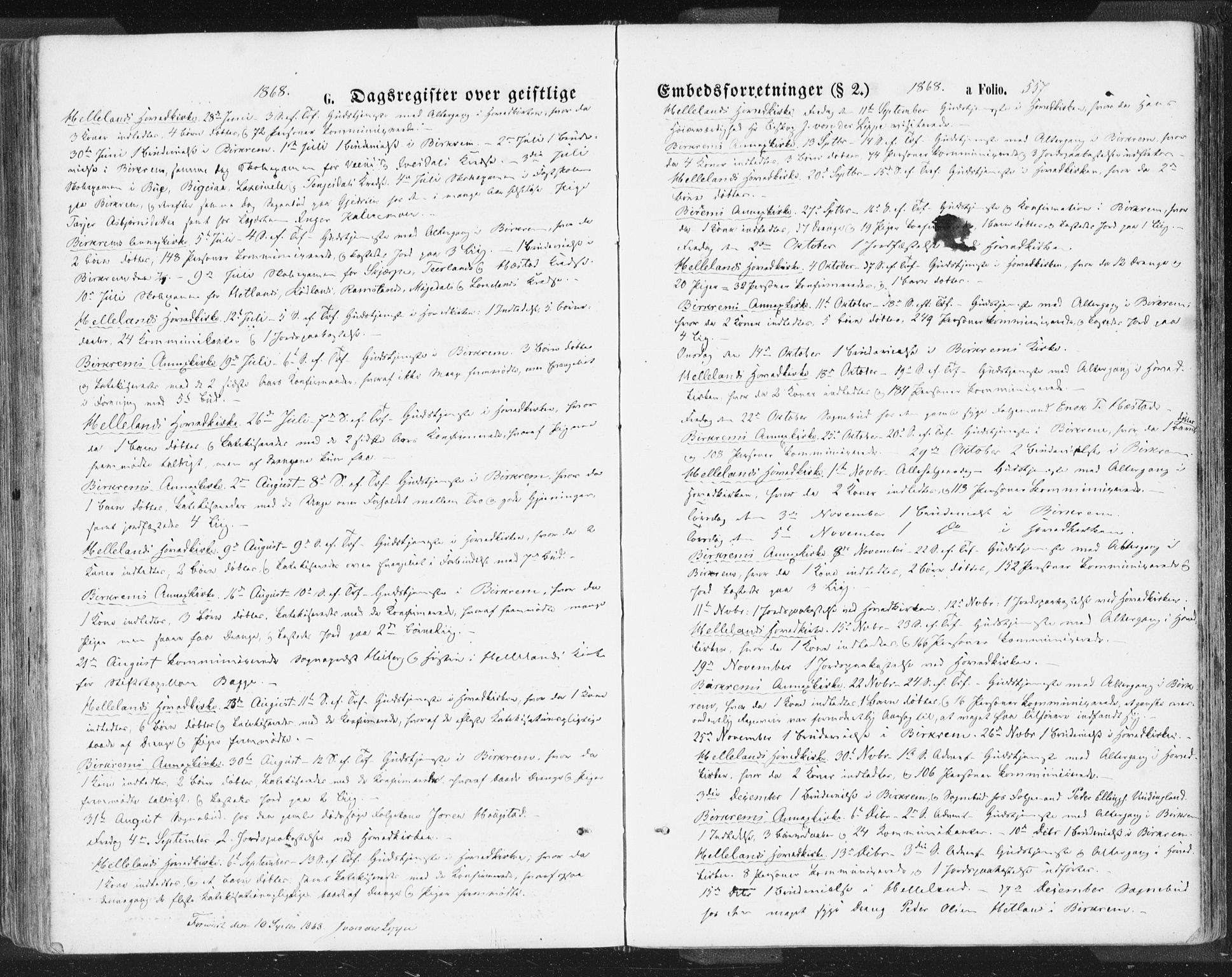Helleland sokneprestkontor, SAST/A-101810: Ministerialbok nr. A 7.2, 1863-1886, s. 557