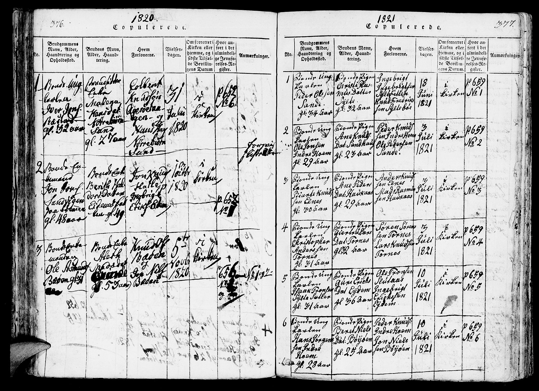 Ministerialprotokoller, klokkerbøker og fødselsregistre - Møre og Romsdal, AV/SAT-A-1454/565/L0747: Ministerialbok nr. 565A01, 1817-1844, s. 376-377