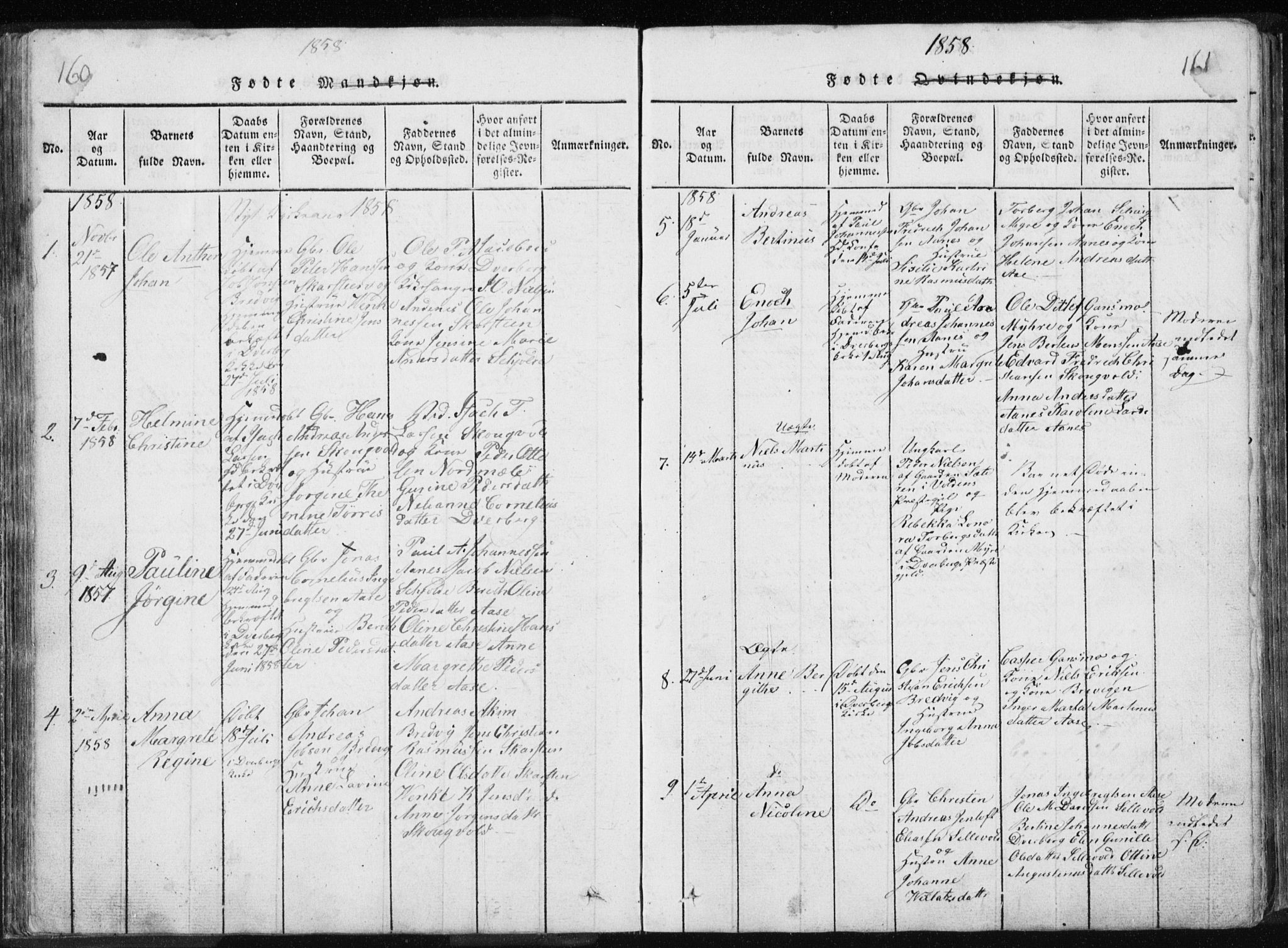 Ministerialprotokoller, klokkerbøker og fødselsregistre - Nordland, AV/SAT-A-1459/897/L1411: Klokkerbok nr. 897C01, 1820-1866, s. 160-161