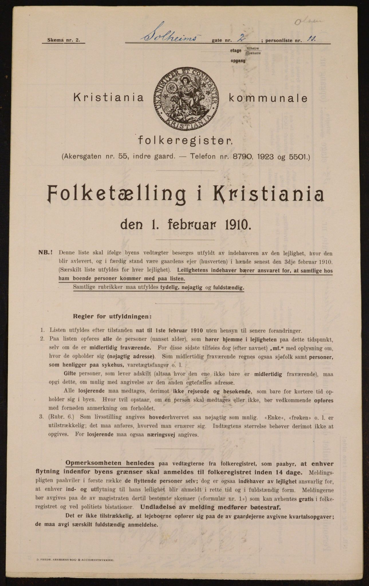 OBA, Kommunal folketelling 1.2.1910 for Kristiania, 1910, s. 94868