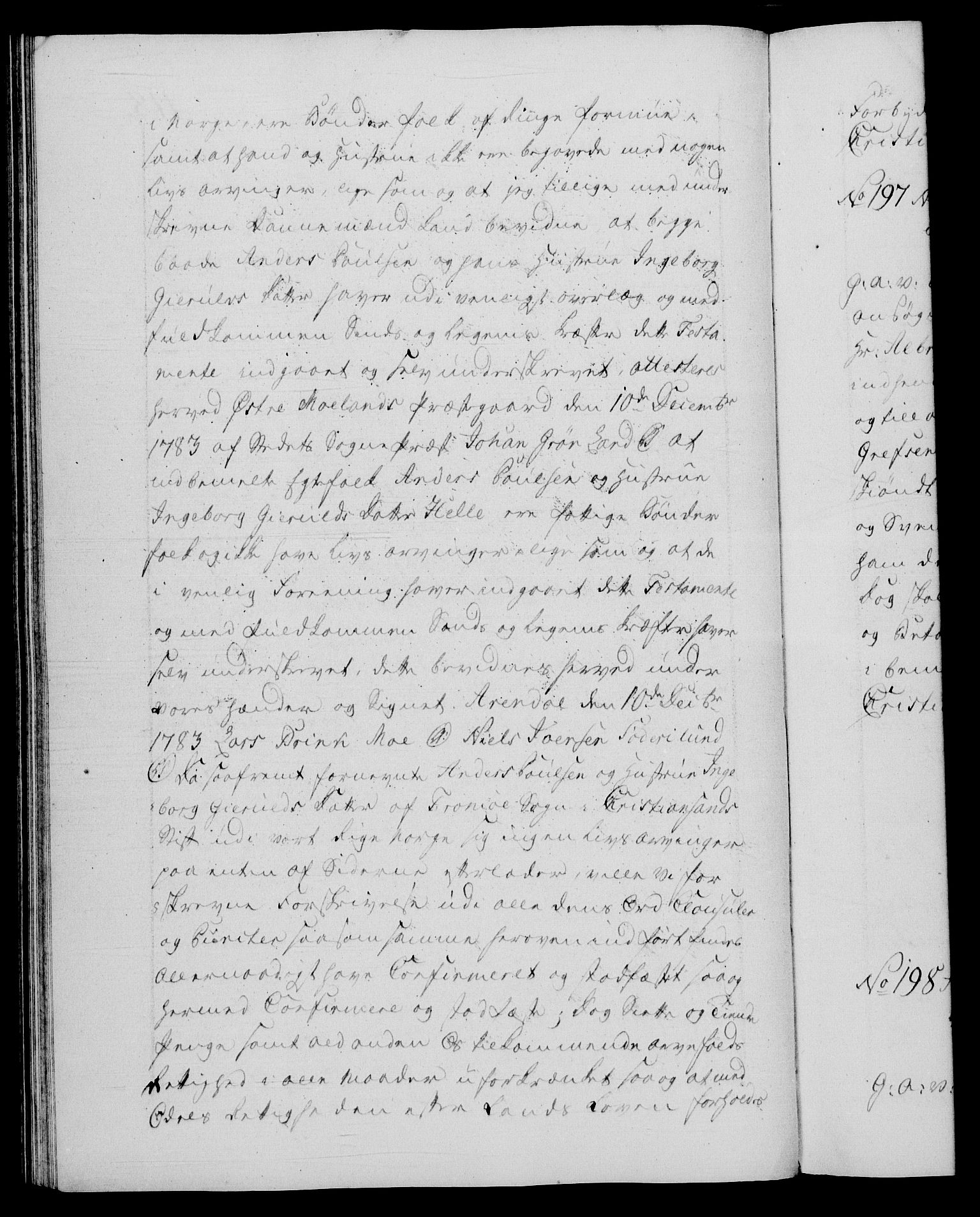 Danske Kanselli 1572-1799, RA/EA-3023/F/Fc/Fca/Fcaa/L0050: Norske registre, 1784-1785, s. 118b