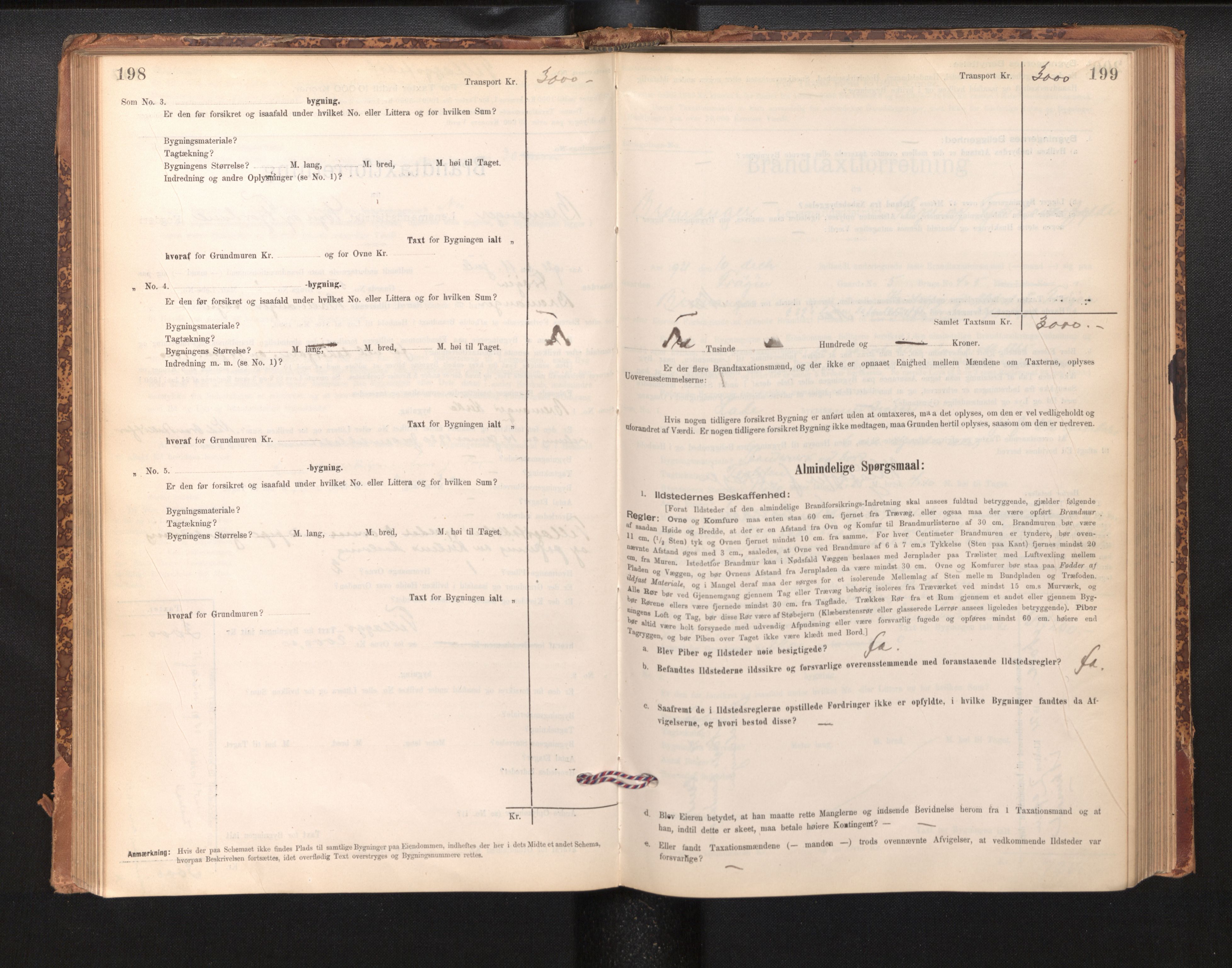 Lensmannen i Bremanger, SAB/A-26701/0012/L0007: Branntakstprotokoll, skjematakst, 1895-1936, s. 198-199