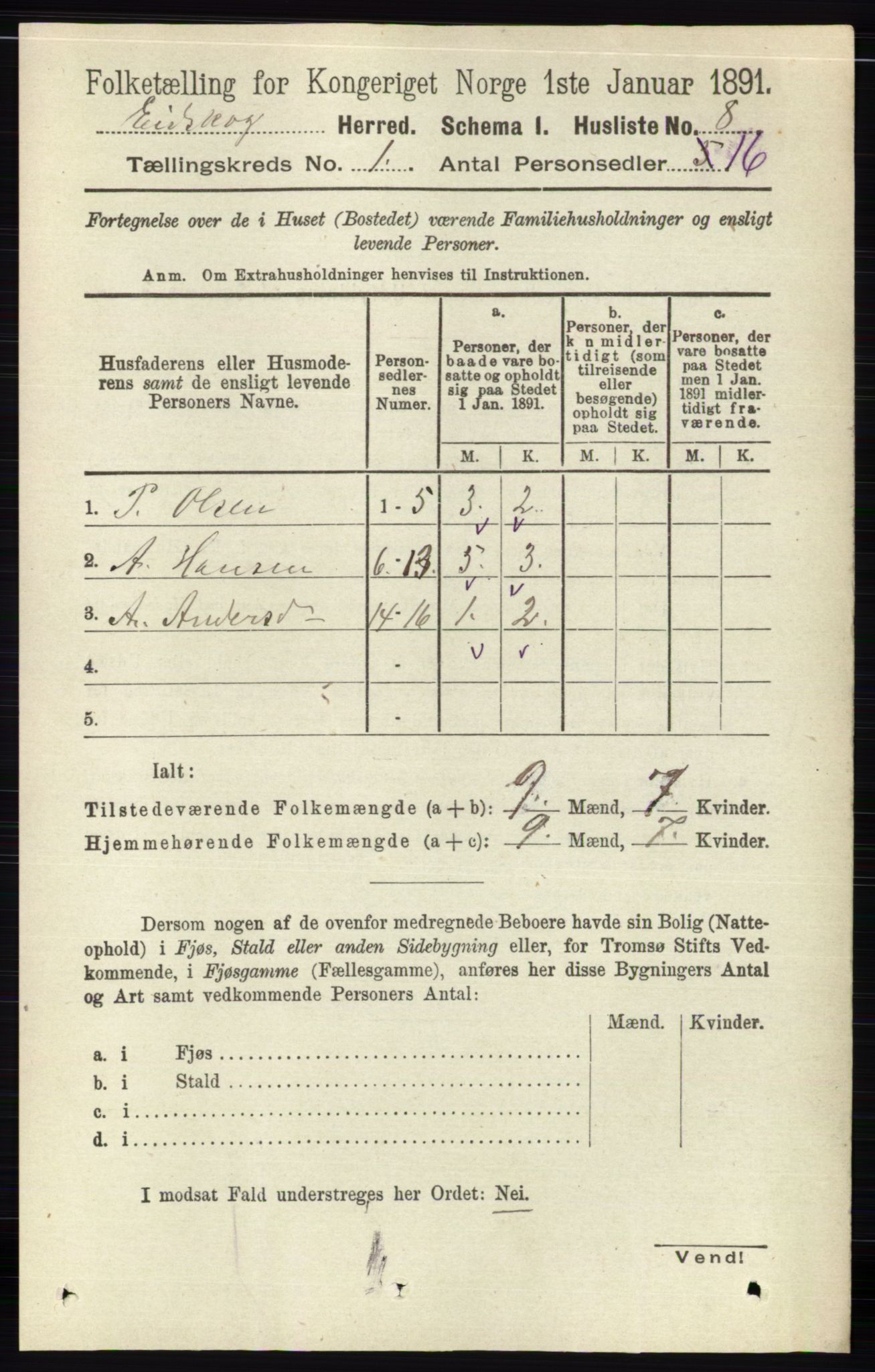 RA, Folketelling 1891 for 0420 Eidskog herred, 1891, s. 46