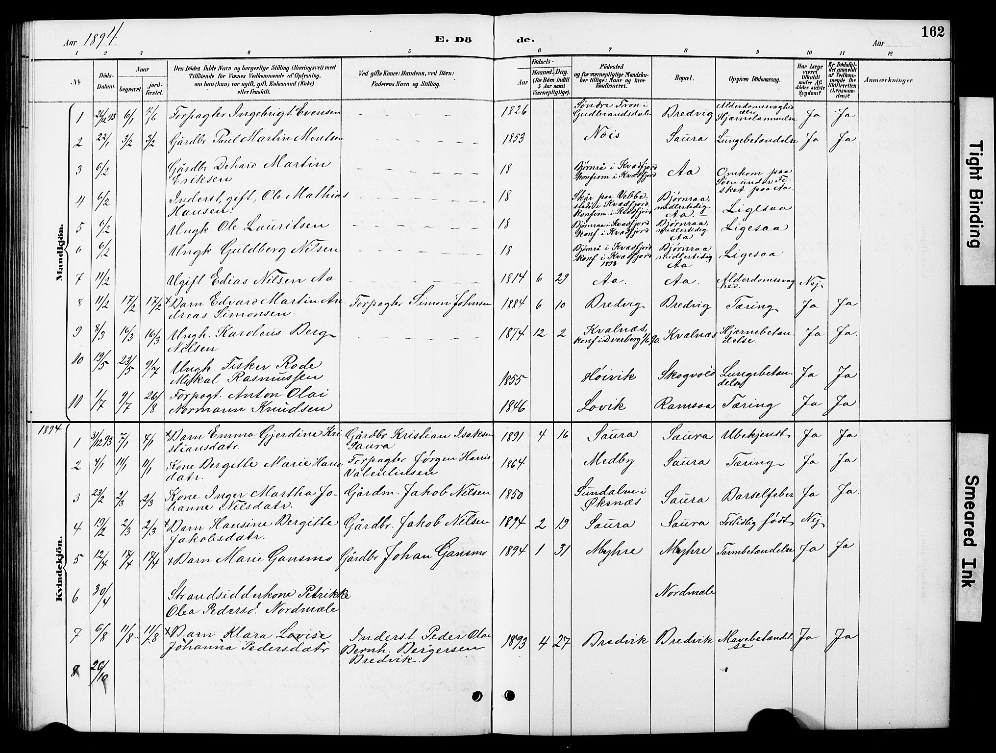 Ministerialprotokoller, klokkerbøker og fødselsregistre - Nordland, AV/SAT-A-1459/897/L1413: Klokkerbok nr. 897C03, 1887-1903, s. 162