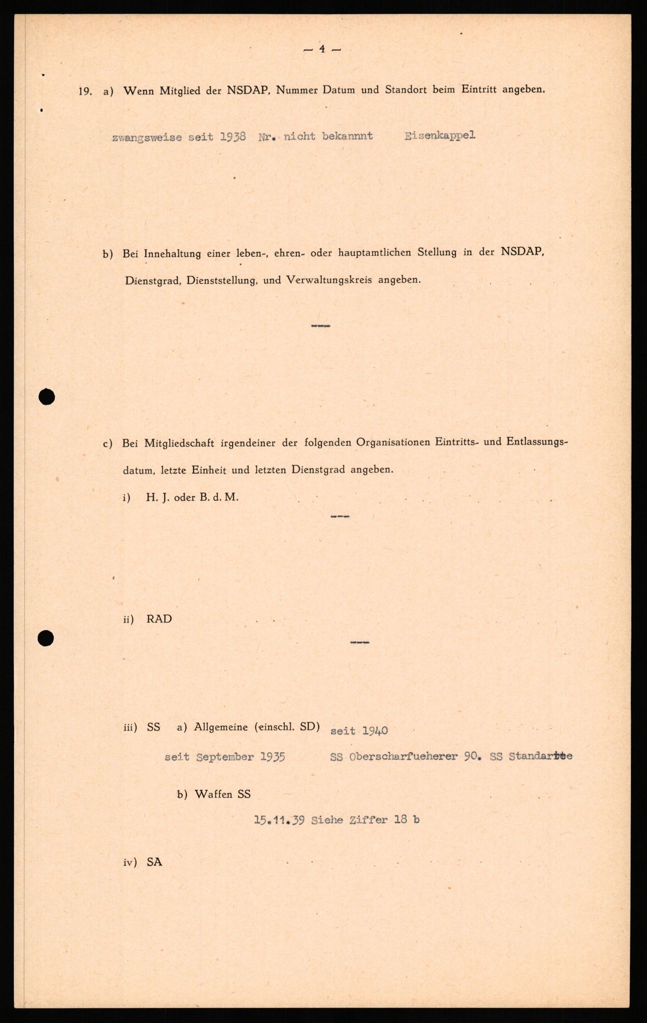 Forsvaret, Forsvarets overkommando II, AV/RA-RAFA-3915/D/Db/L0038: CI Questionaires. Tyske okkupasjonsstyrker i Norge. Østerrikere., 1945-1946, s. 262