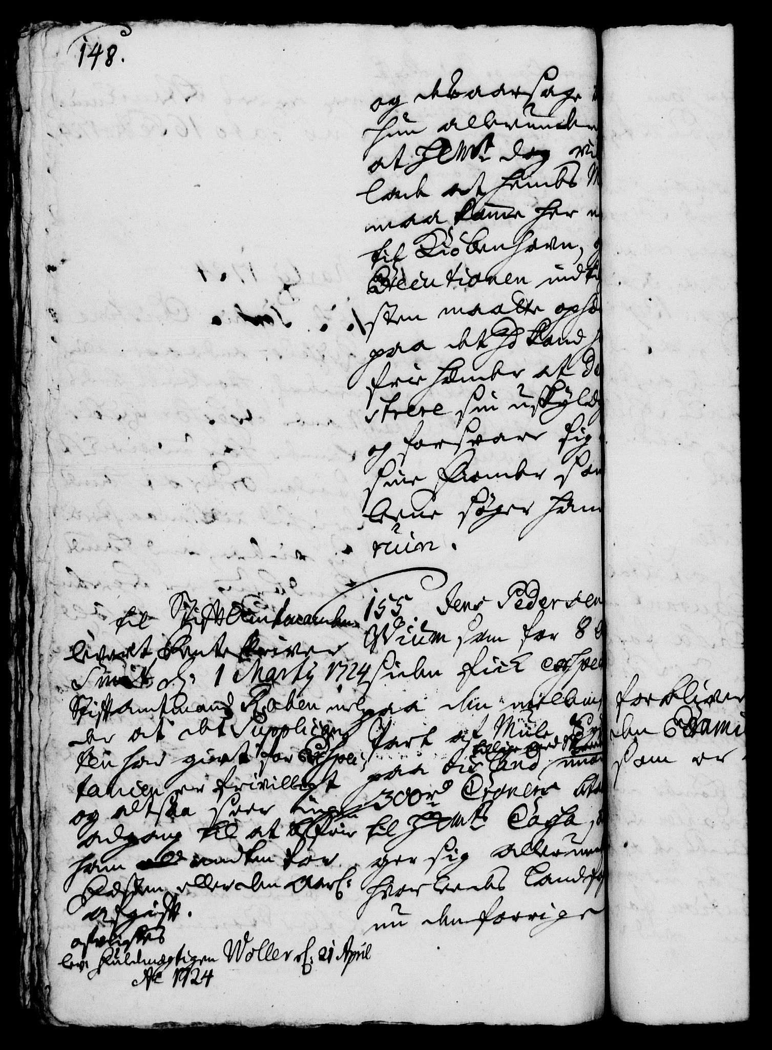 Rentekammeret, Kammerkanselliet, RA/EA-3111/G/Gh/Gha/L0006: Norsk ekstraktmemorialprotokoll (merket RK 53.51), 1723-1724, s. 148