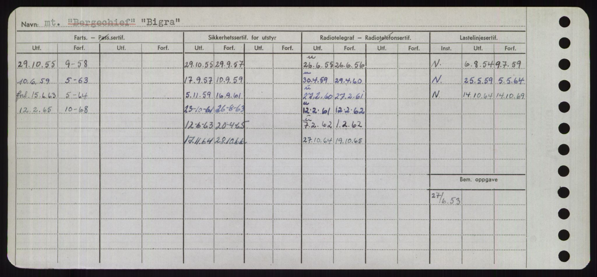 Sjøfartsdirektoratet med forløpere, Skipsmålingen, RA/S-1627/H/Hd/L0004: Fartøy, Bia-Boy, s. 32