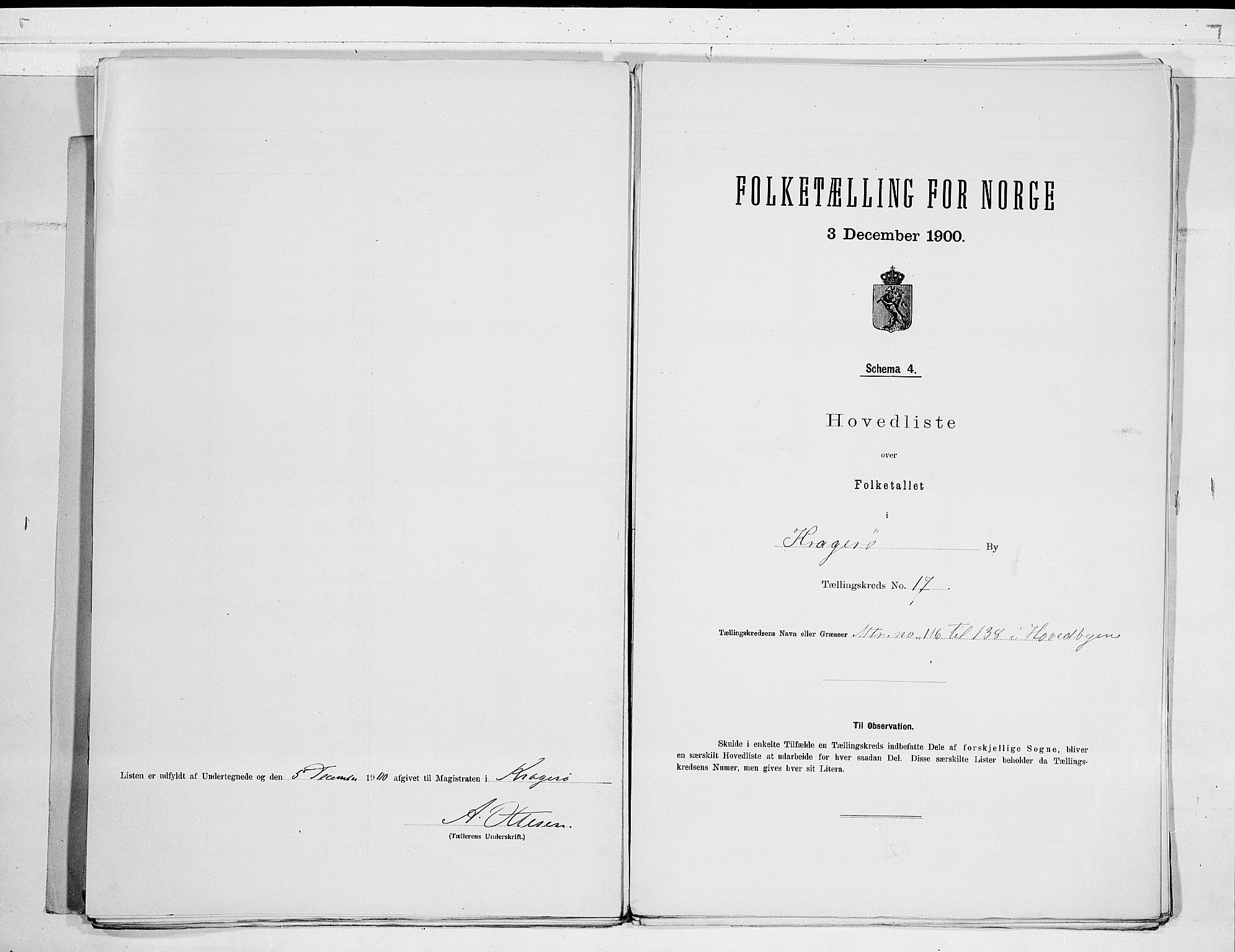 SAKO, Folketelling 1900 for 0801 Kragerø kjøpstad, 1900, s. 36
