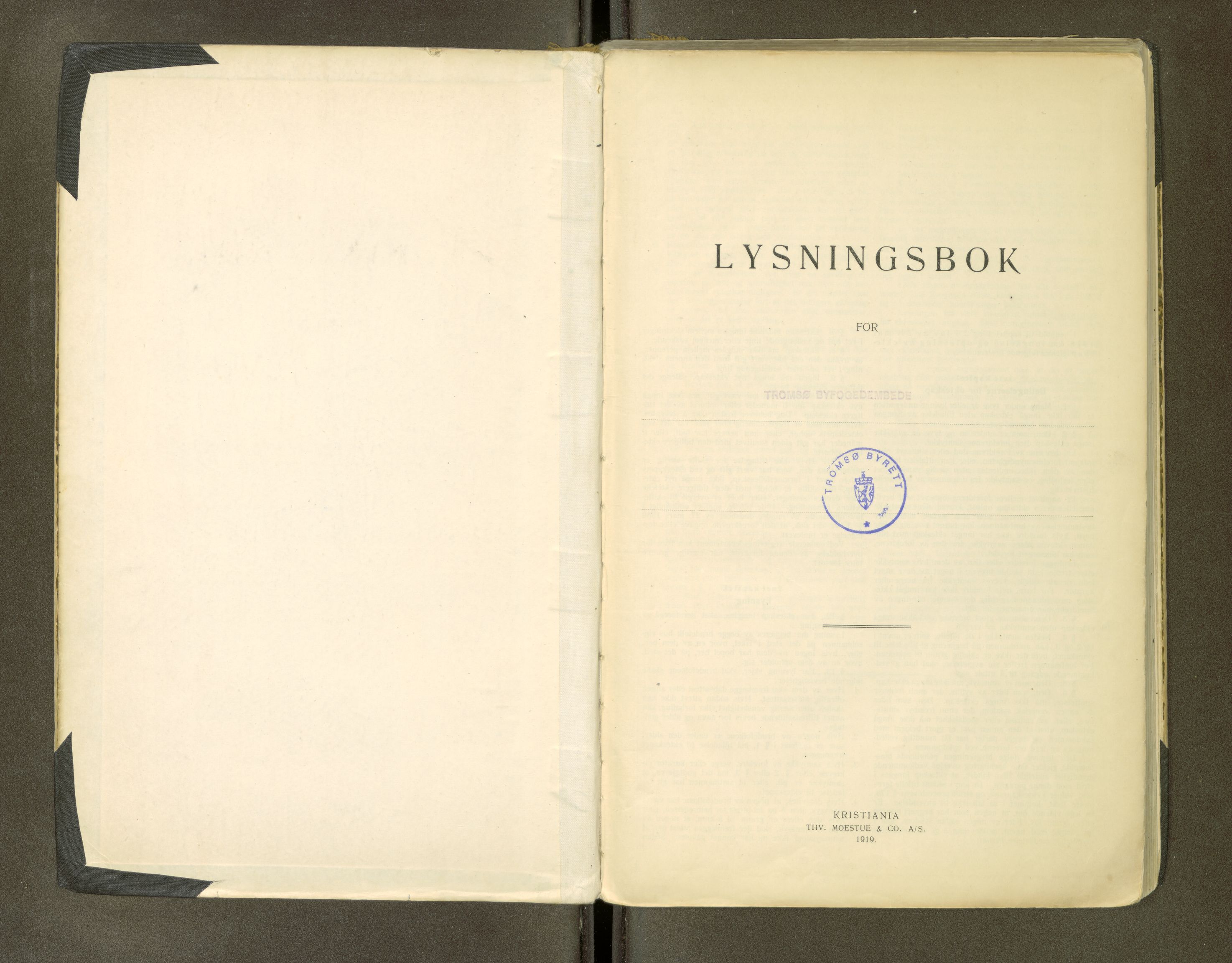 Tromsø byfogd/byrett, AV/SATØ-SATØ-0063/1/Ob/Obb/L0983: Lysingsbok, 1919-1968