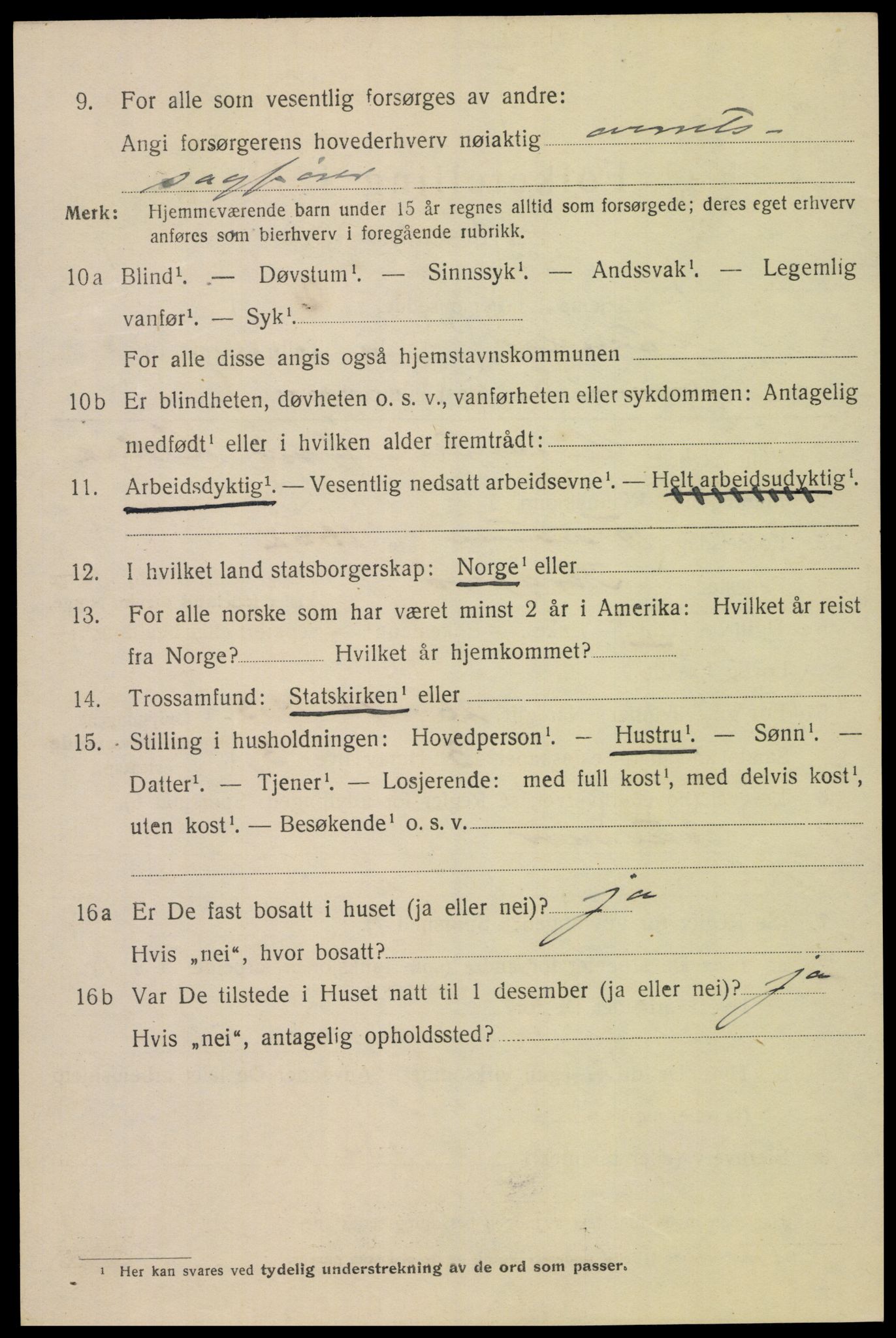 SAK, Folketelling 1920 for 1002 Mandal ladested, 1920, s. 8280